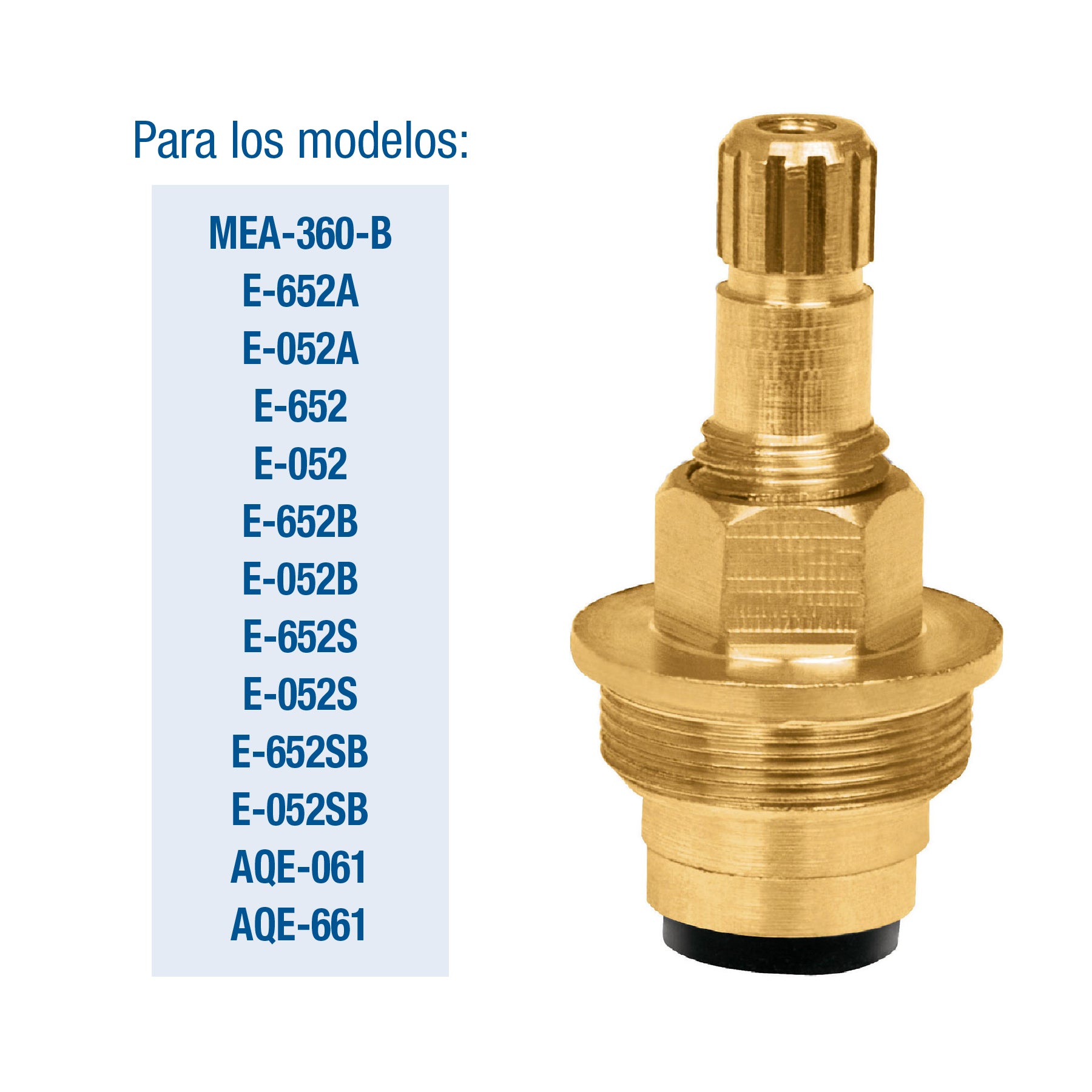 Cartucho de compresión para llaves de empotrar, Basic y Aqua