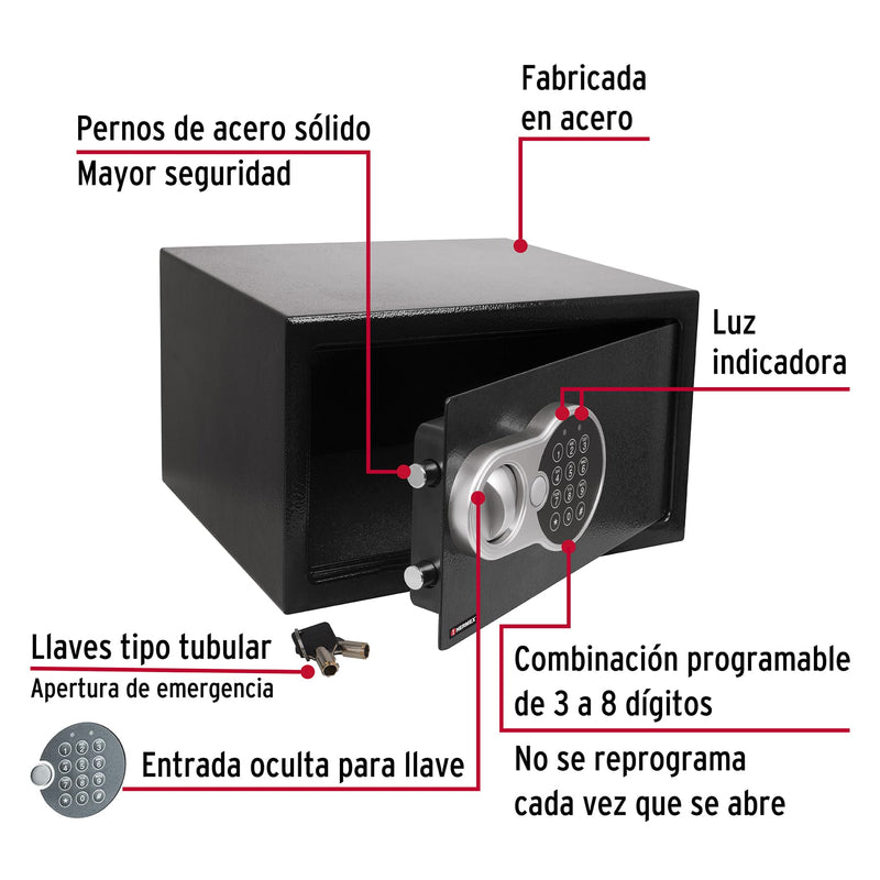 Caja de seguridad electrónica,  chica,  Hermex