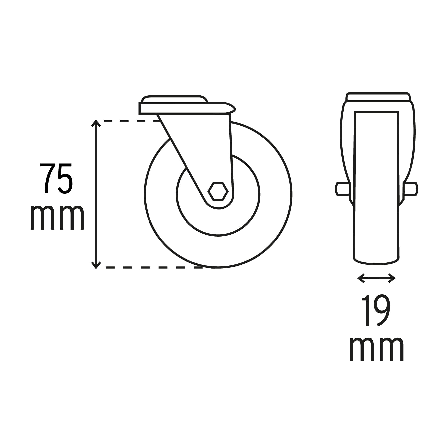 Cama de plástico 40" para mecánico, Truper