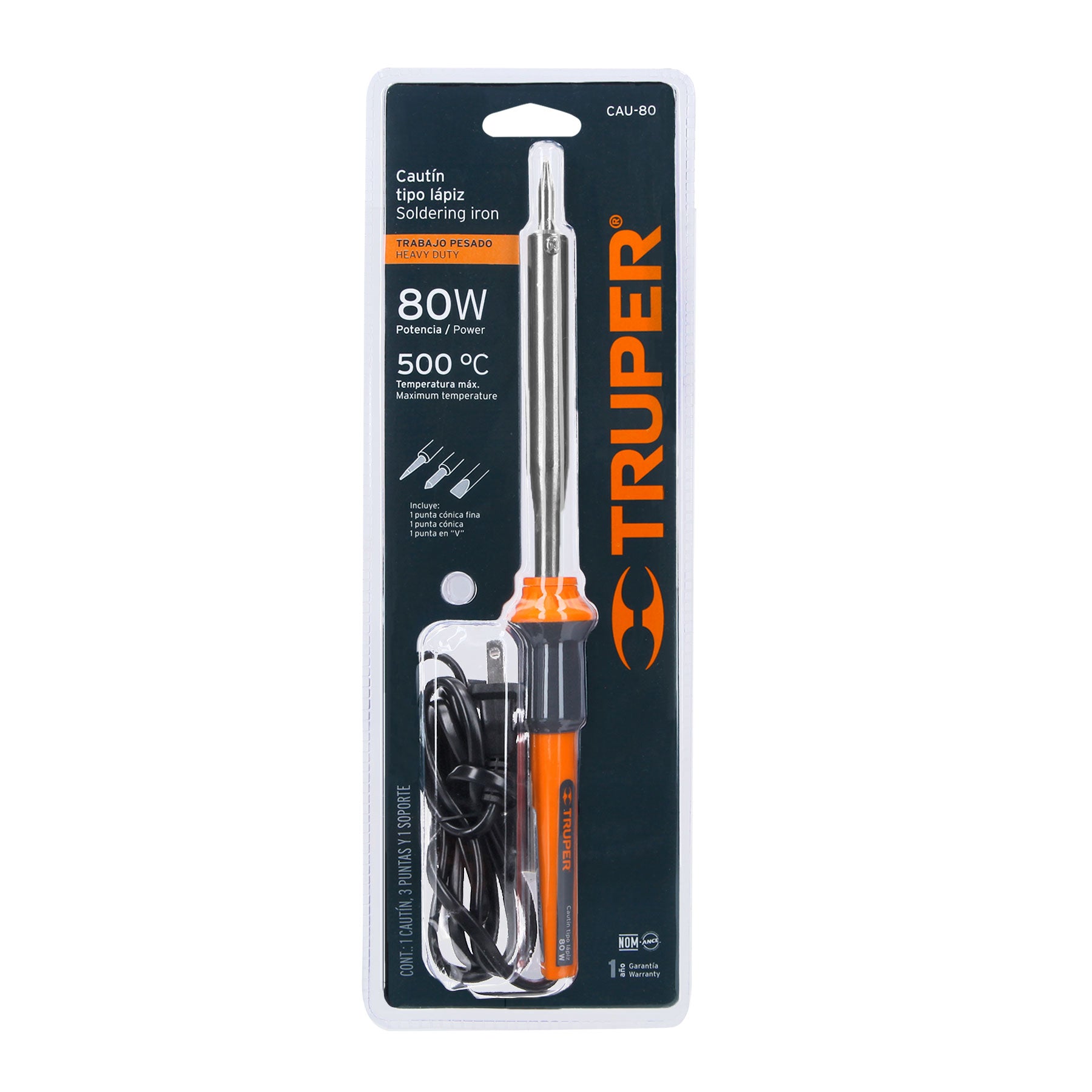 Cautín 80 W tipo lápiz para trabajo pesado, Truper
