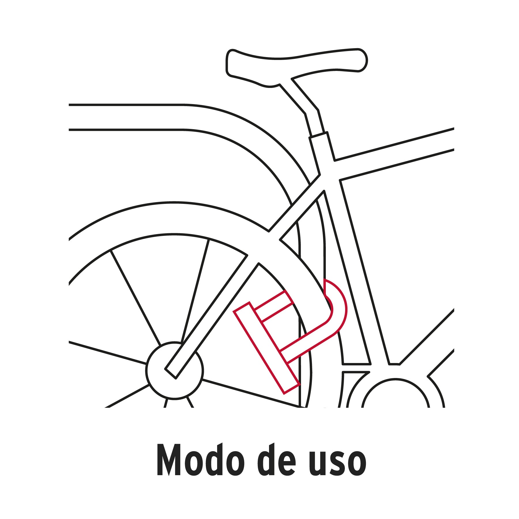Candado rígido tipo "U" de 12mm, Hermex