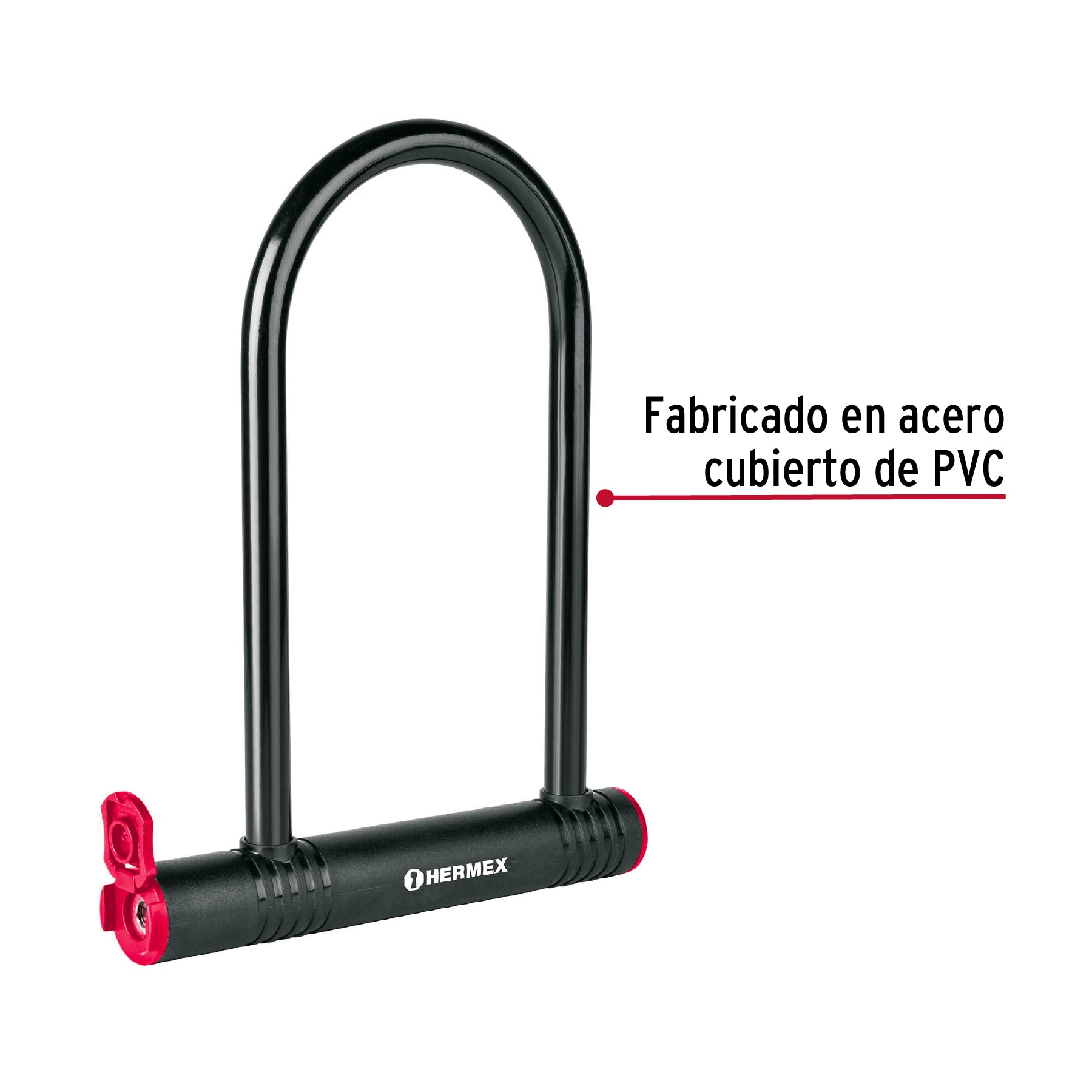 Candado rígido tipo "U" de 12mm, Hermex