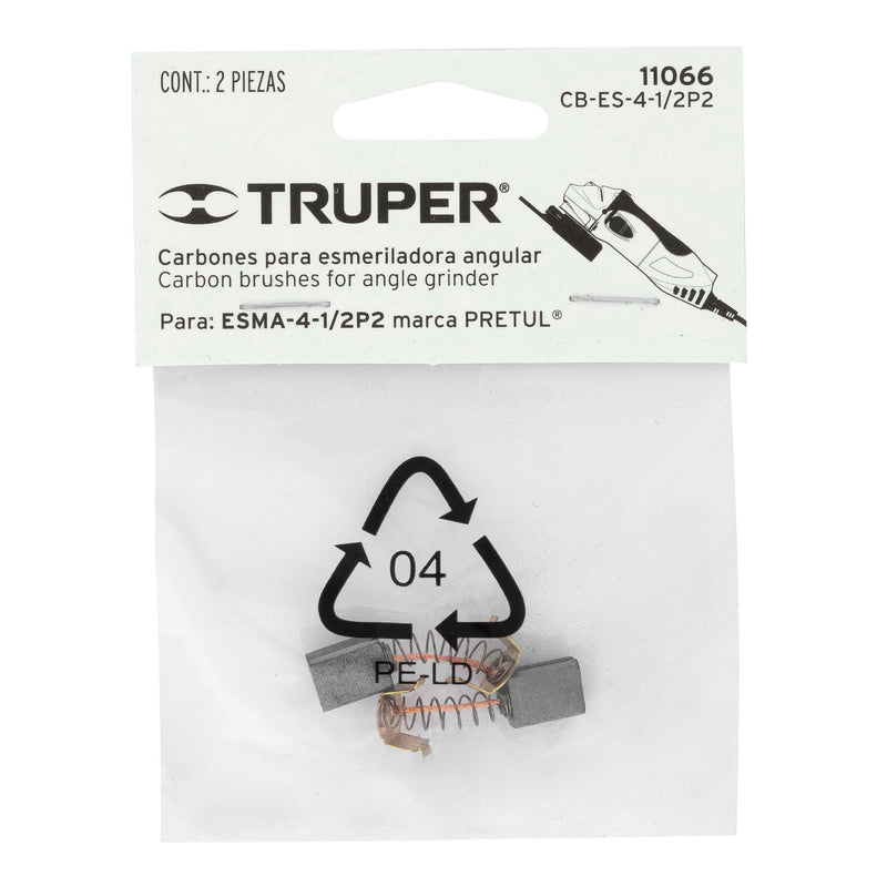 Bolsa con 2 carbones de repuesto para ESMA-4-1/2P2,  Truper