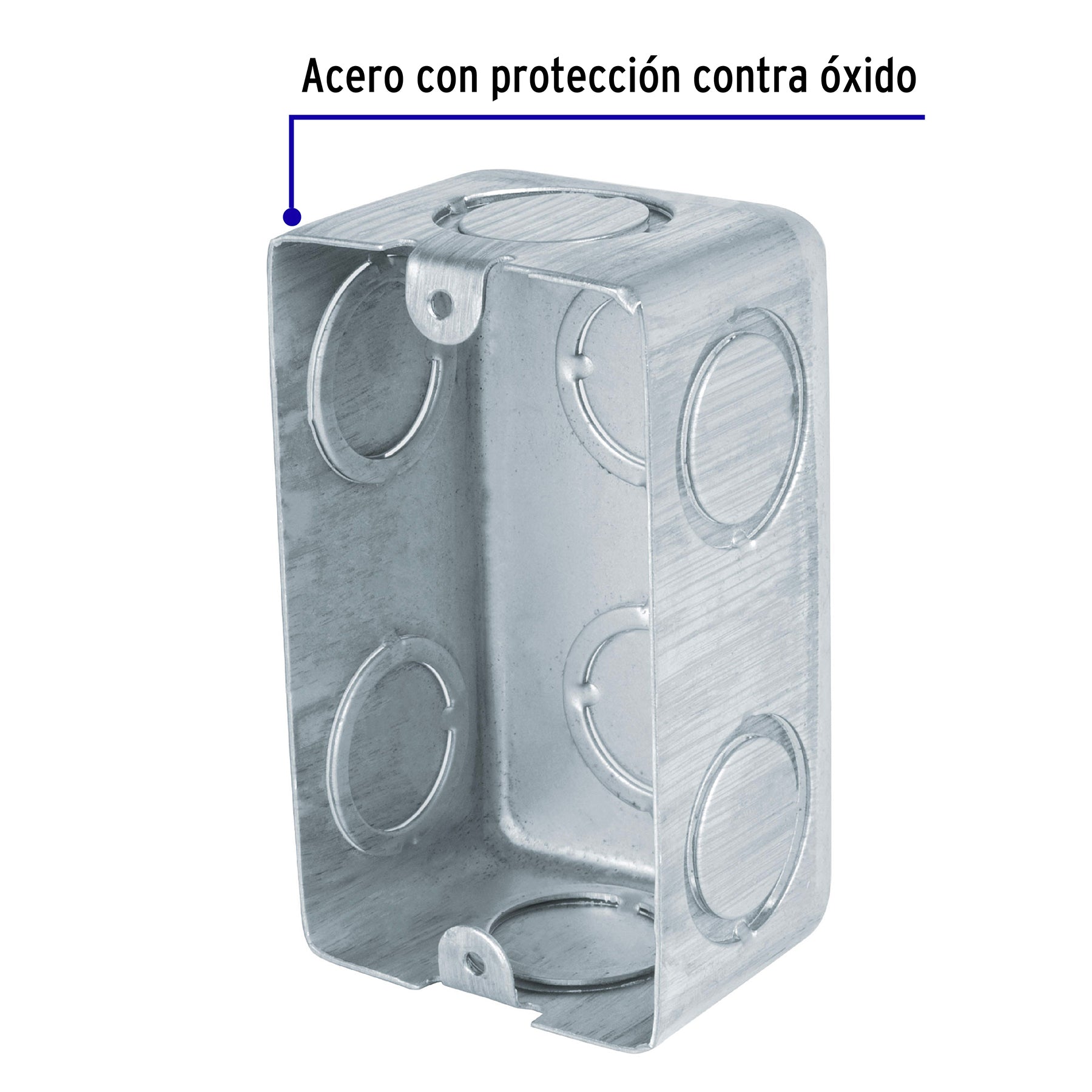 Caja tipo chalupa 2" x 4" reforzada, Volteck