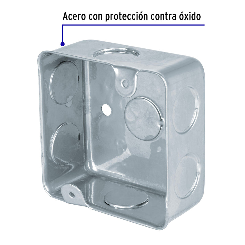 Caja cuadrada 3" x 3" económica,  Volteck