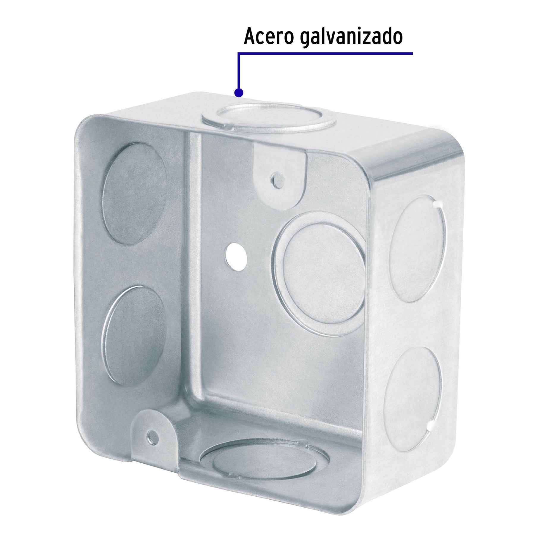Caja cuadrada 3" x 3" reforzada, Volteck