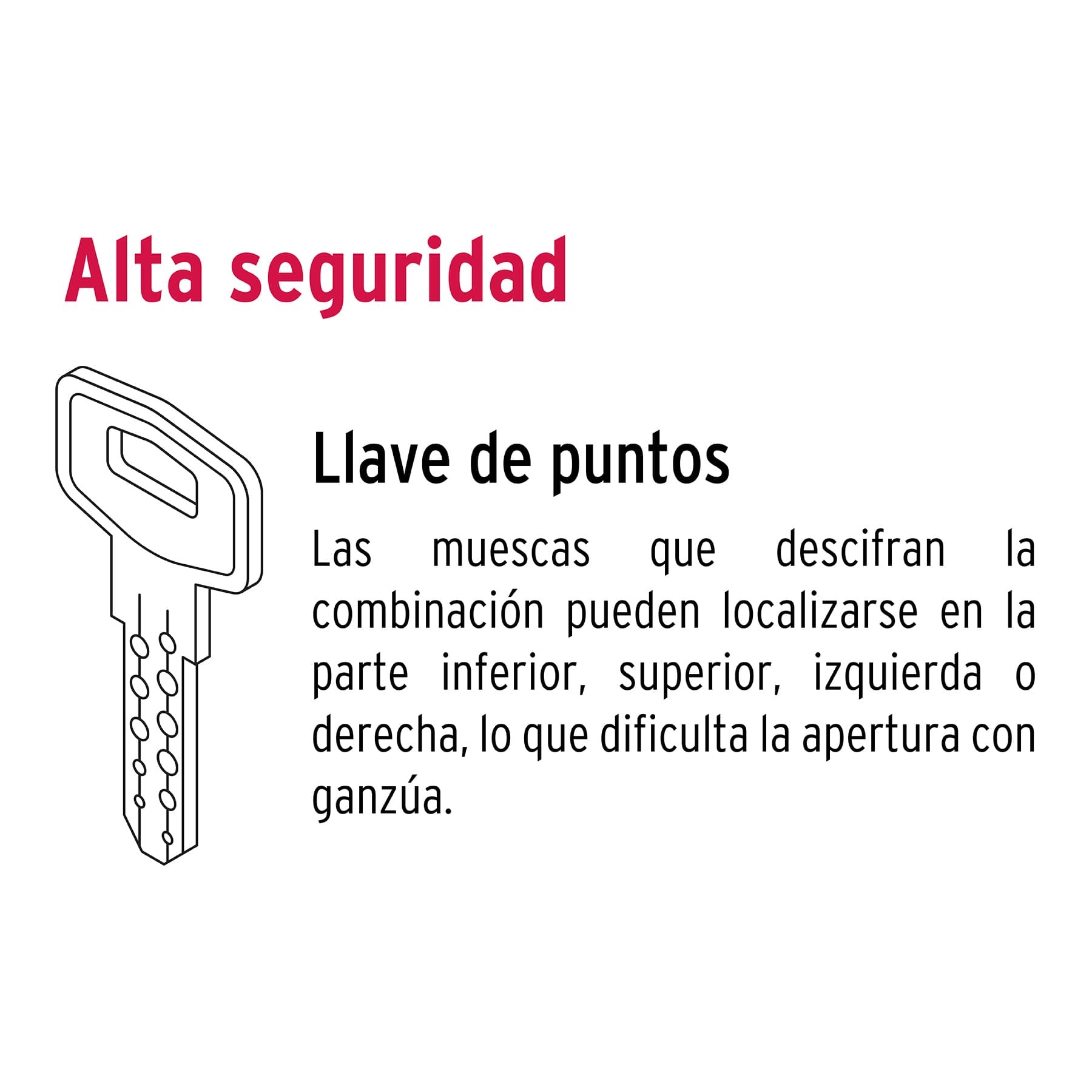 Cerrojo llave-mariposa latón antiguo, llave de puntos Hermex