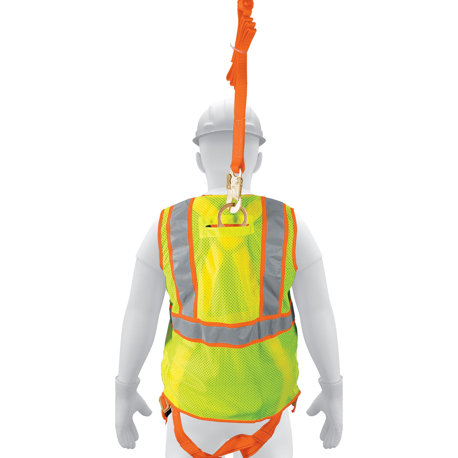 Chaleco de seguridad para arnés, alta visibilidad, verde
