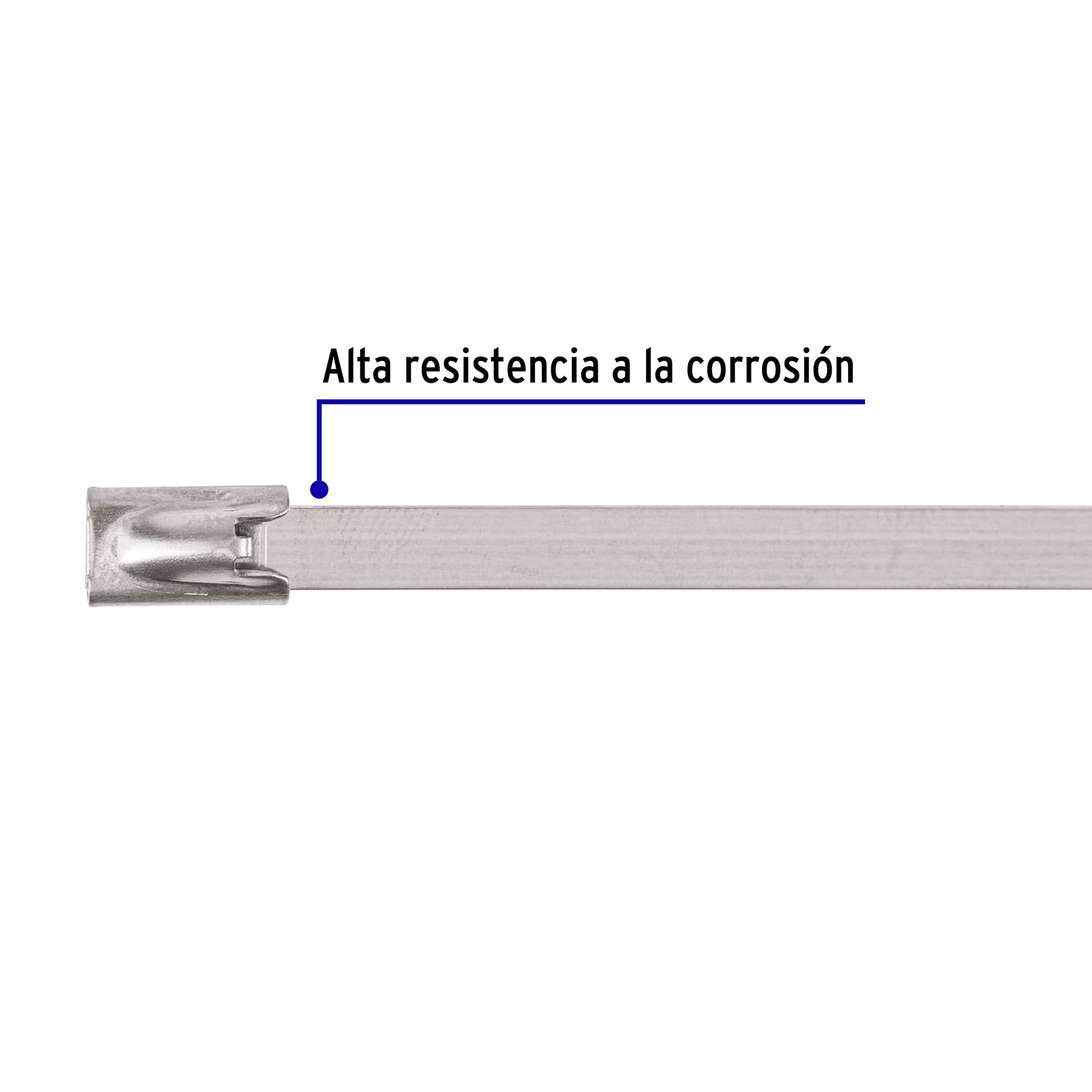 Bolsa con 10 cinchos de 20 cm,acero inoxidable,99 lb,VOLTECK