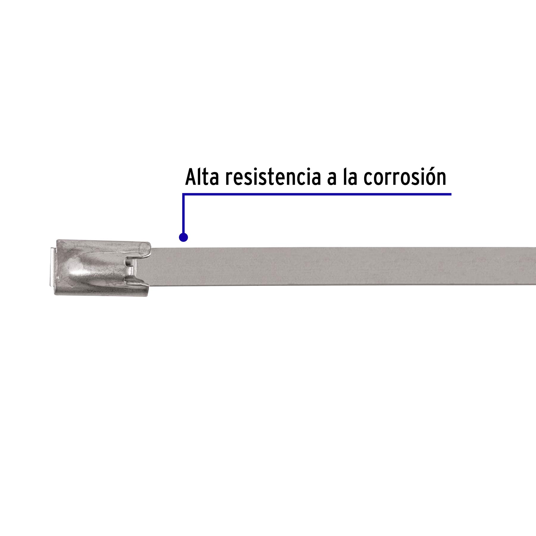 Bolsa con 10 cinchos de 36 cm,acero inoxidable,99 lb,VOLTECK