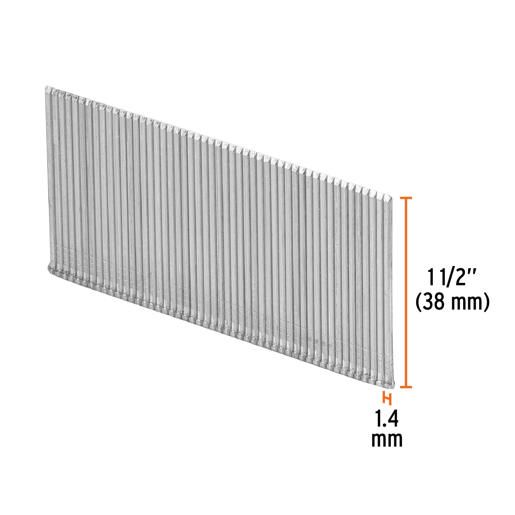 Caja con 2500 clavos calibre 16, 38 mm para CLNE-16, Truper