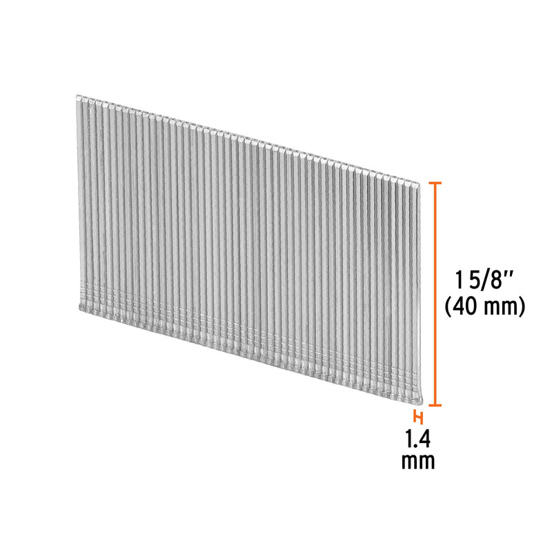 Caja con 2500 clavos calibre 16,  40 mm para CLNE-16,  Truper