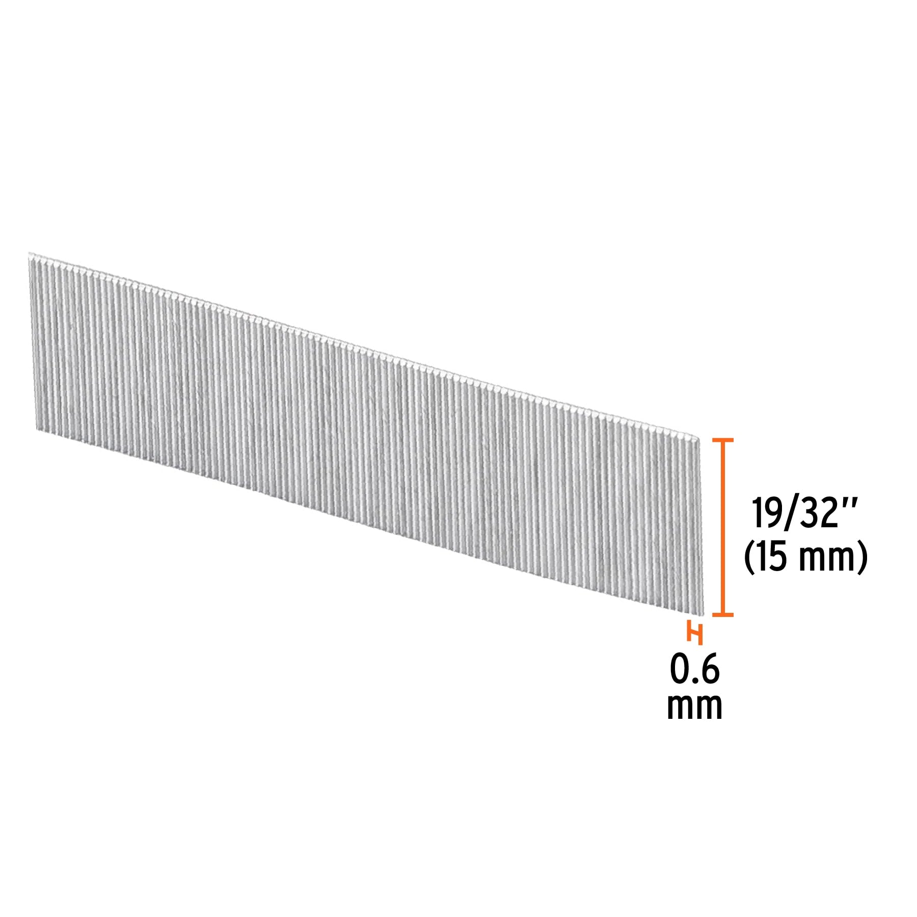 Caja con 10000 clavos calibre 23, 15 mm para CLNE-23, Truper