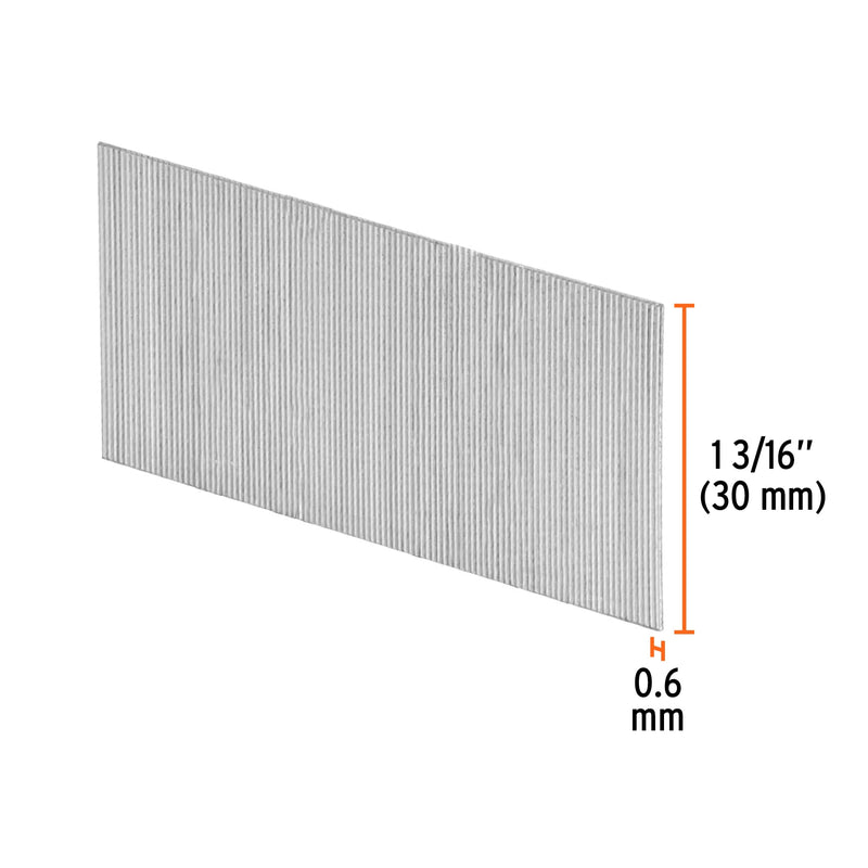 Caja con 10000 clavos calibre 23,  30 mm para CLNE-23,  Truper