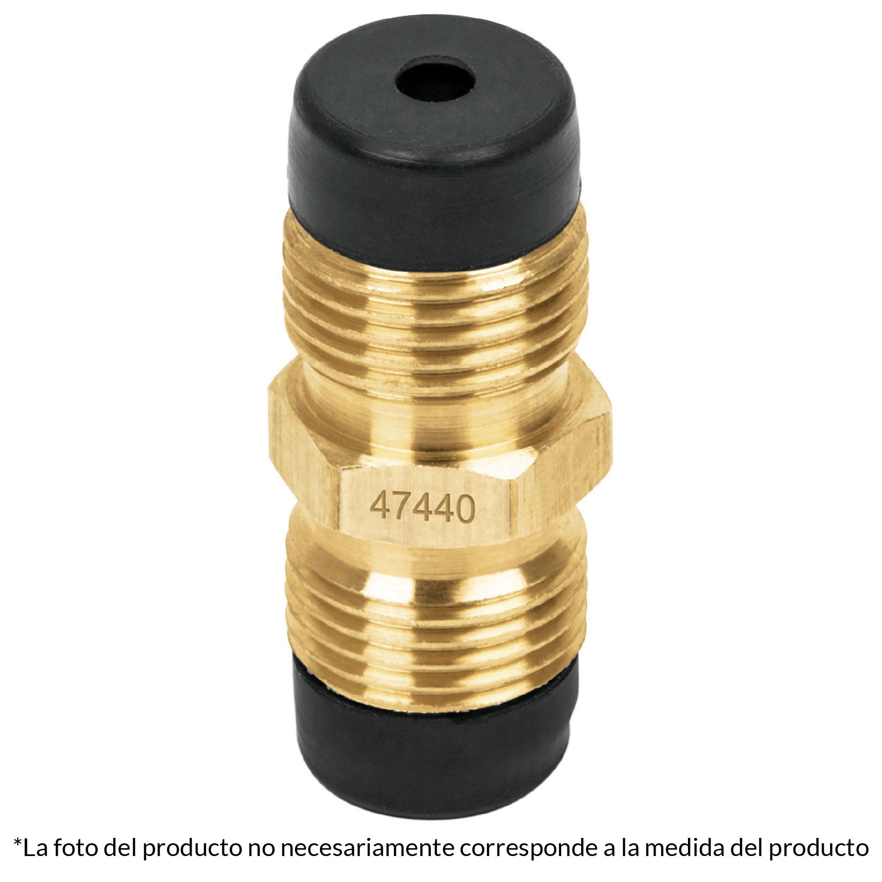 Niple unión de latón de 3/8" X 1/2", Foset