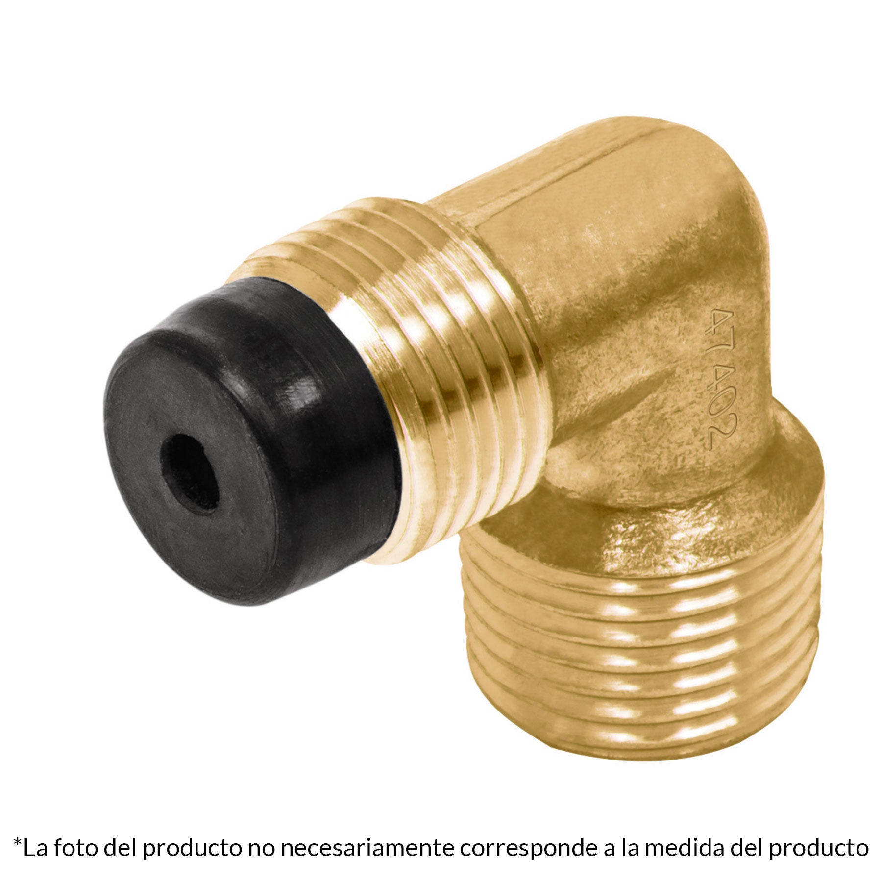Codo terminal a 90∞ de latón 3/8 x 3/8", Foset