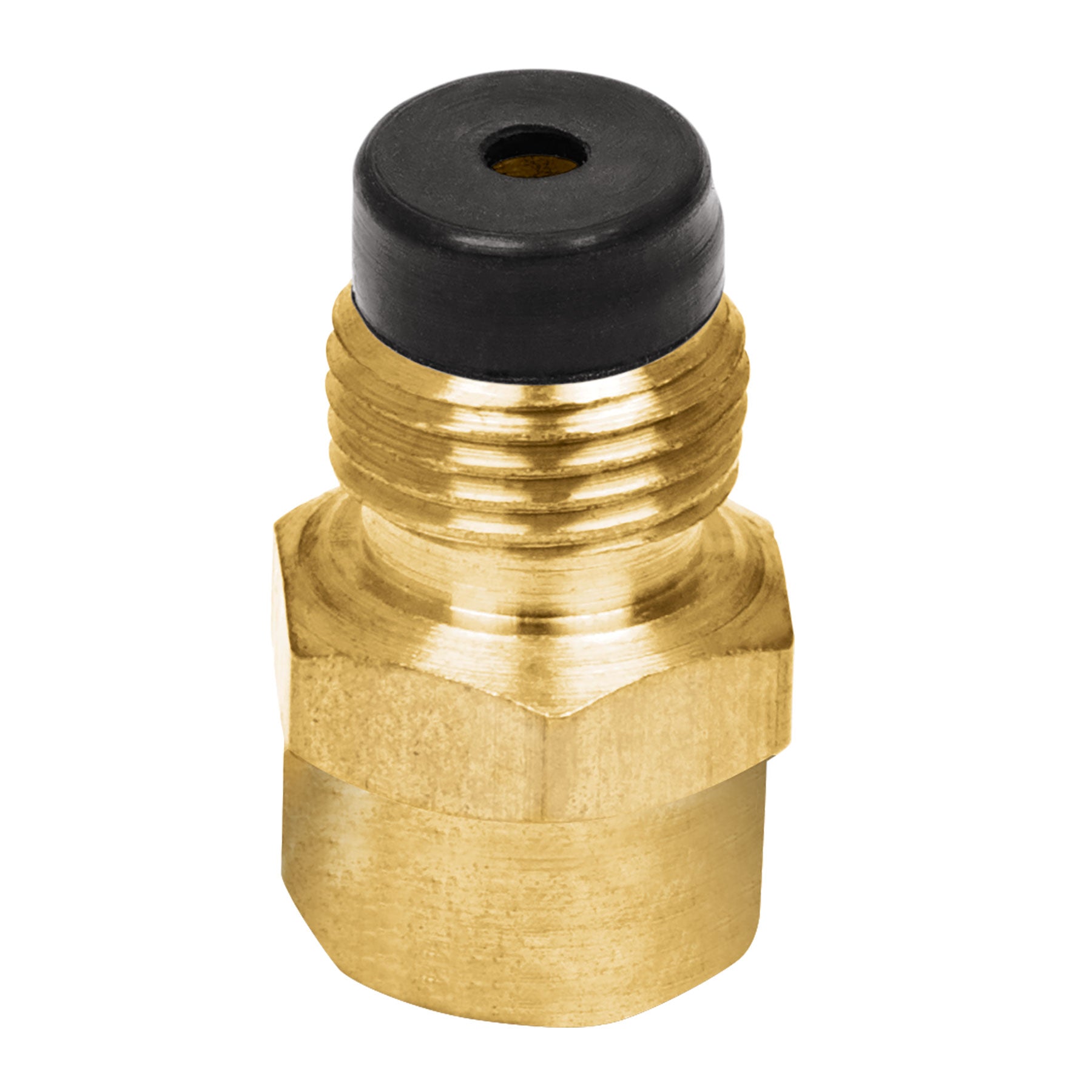Conector flare soldable de latón, 3/8" x 1/2", Foset