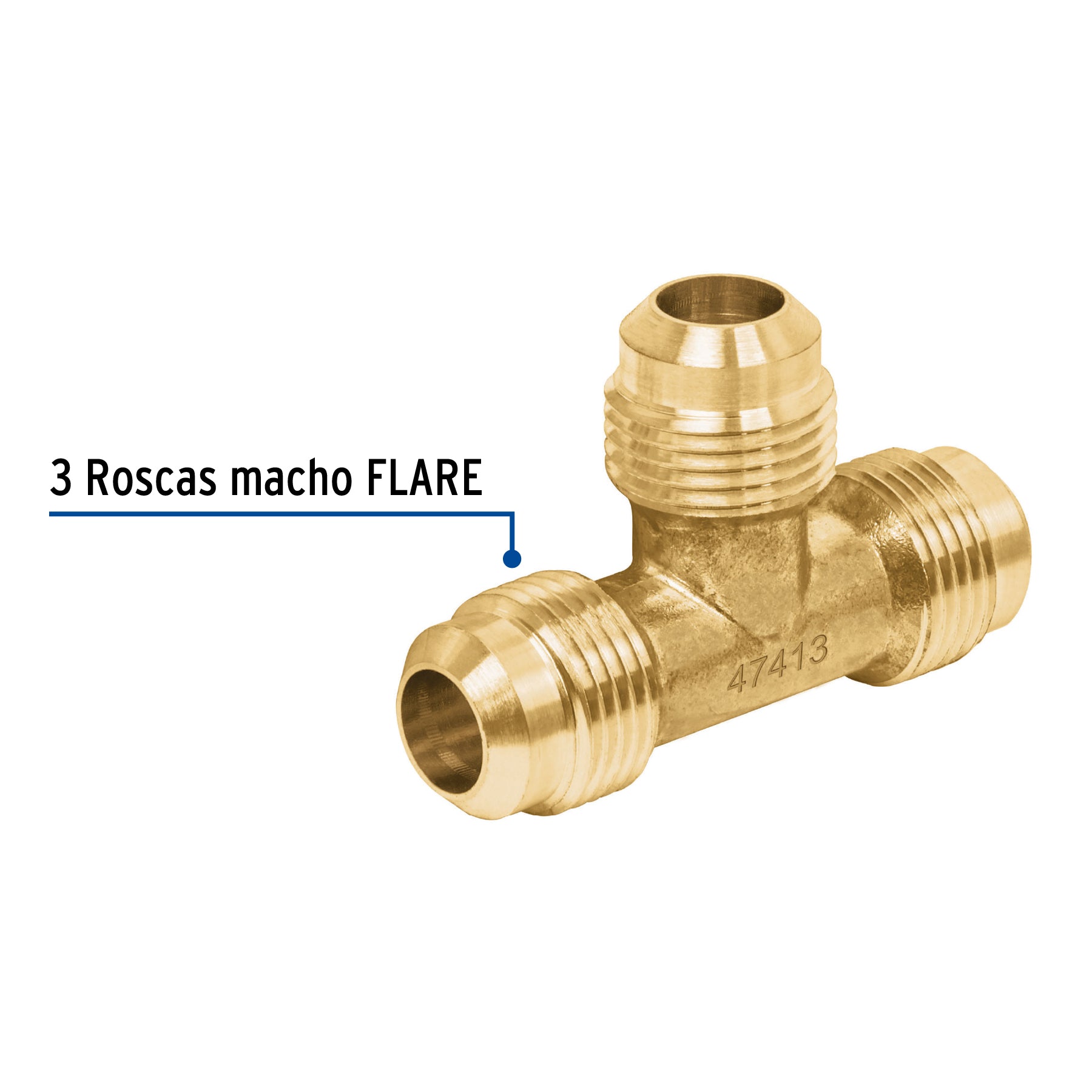 Tee unión de latón 1/2", Foset