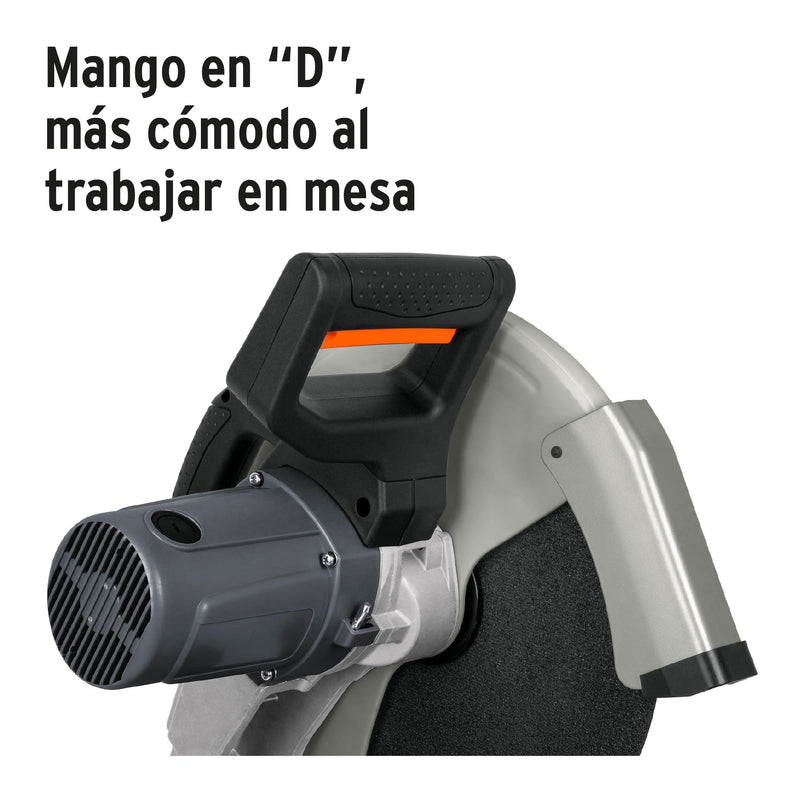 Cortadora de metales 14" 2200 W industrial,  mango en "D"