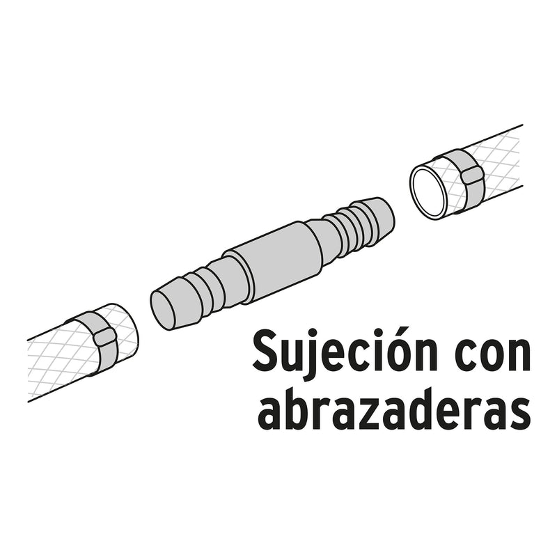 Cople inserción de 1/2" de polipropileno,  Foset