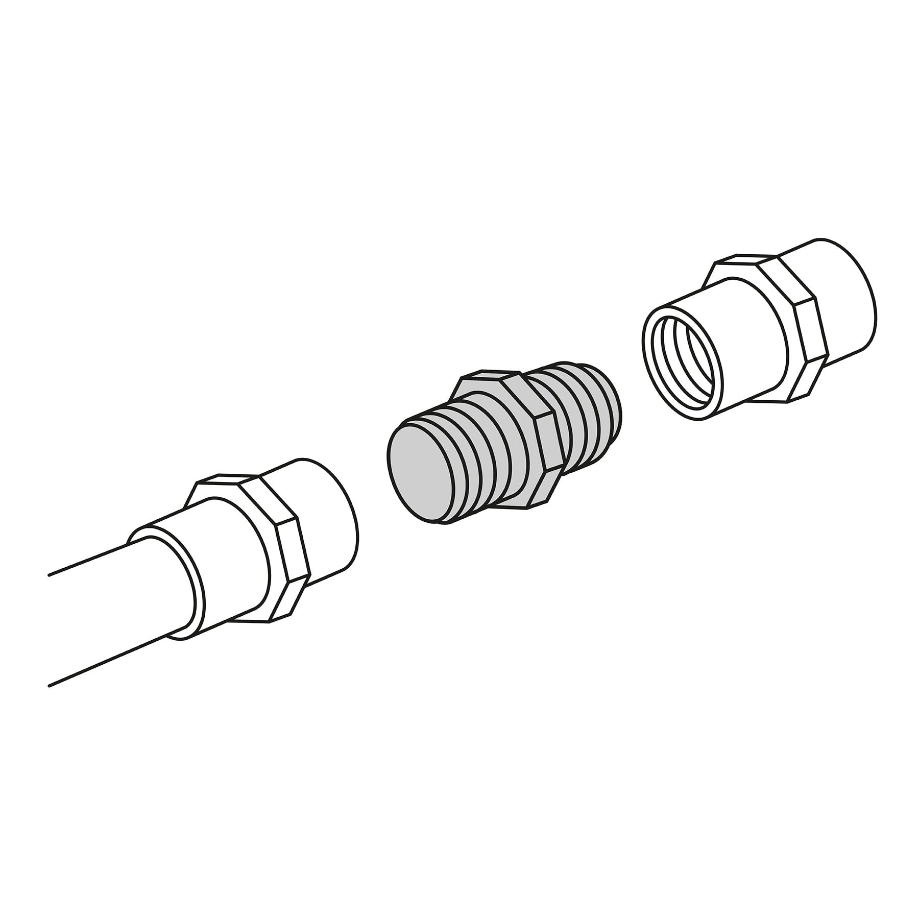 Niple corrido 3/4" de polipropileno, Foset