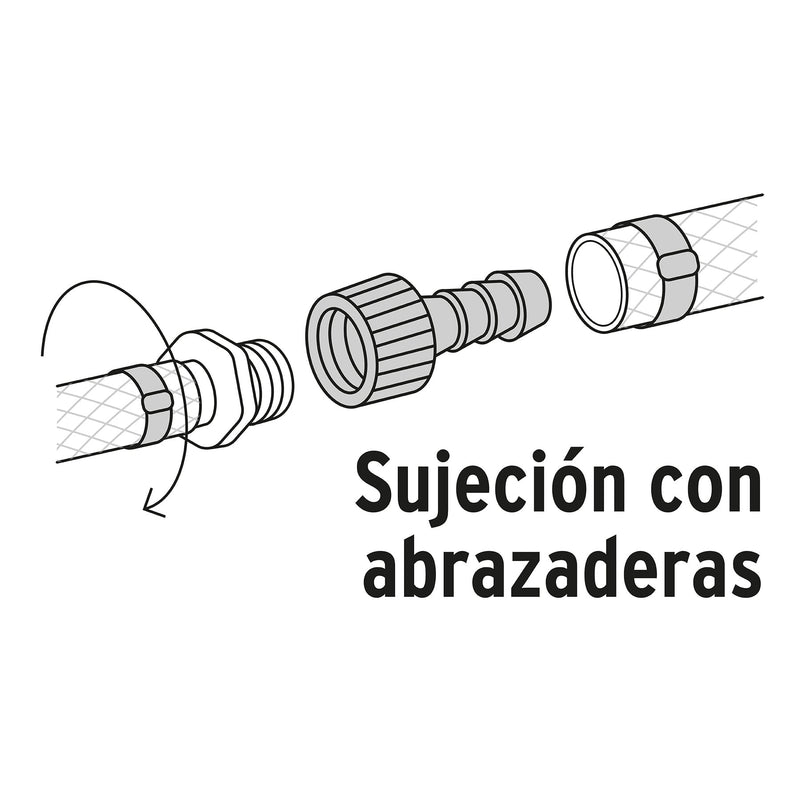 Adaptador hembra movible de polipropileno 3/4" x 3/8",  Foset