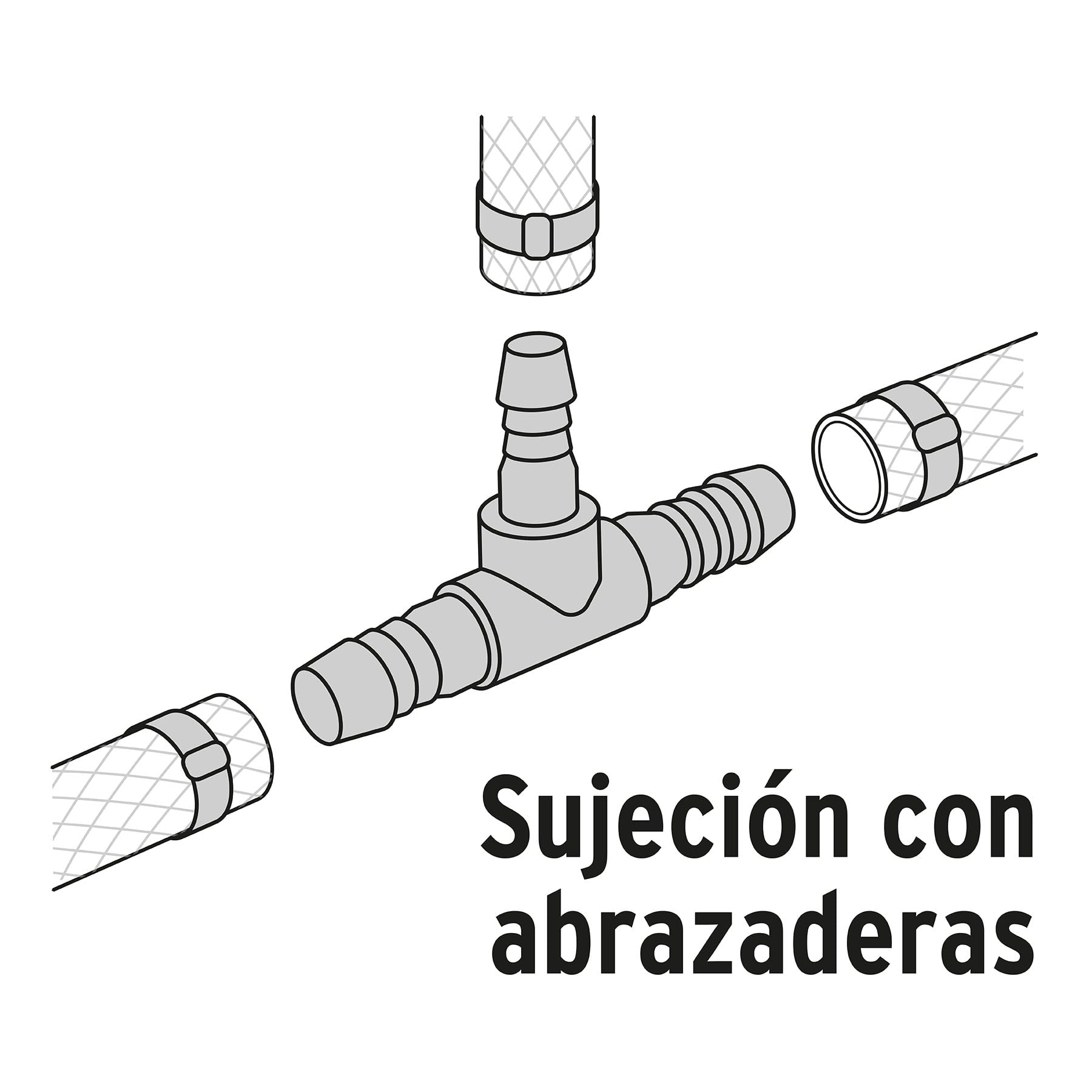 Tee reducida inserción central 3/4" x 1/2" de polipropileno