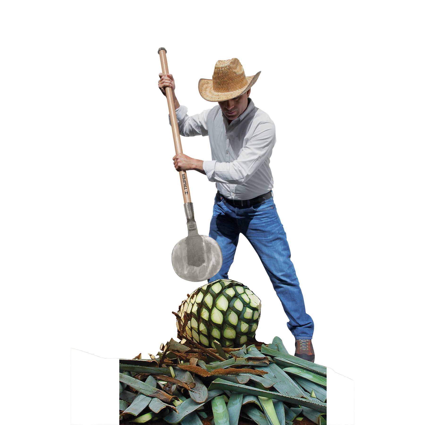 Coa agavera con mango de madera de 42", Truper