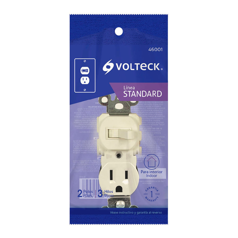 Interruptor de palanca con contacto,  Standard,  marfil