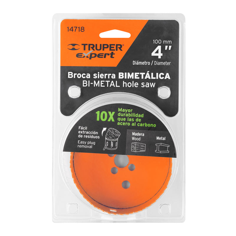 Brocasierra bimetálica 4",  Truper Expert