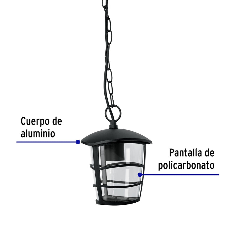 Arbotante moderno colgante negro,  Lámpara no incluida