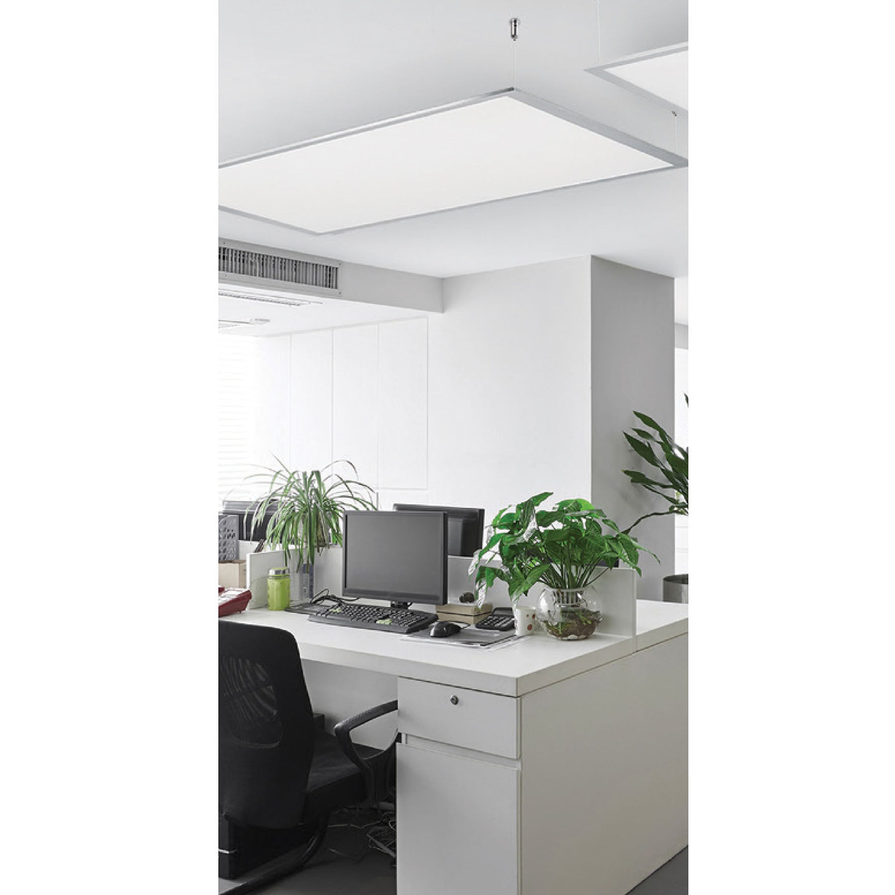 Panel delgado colgante de LED 65 W 60 x 120 cm luz neutra