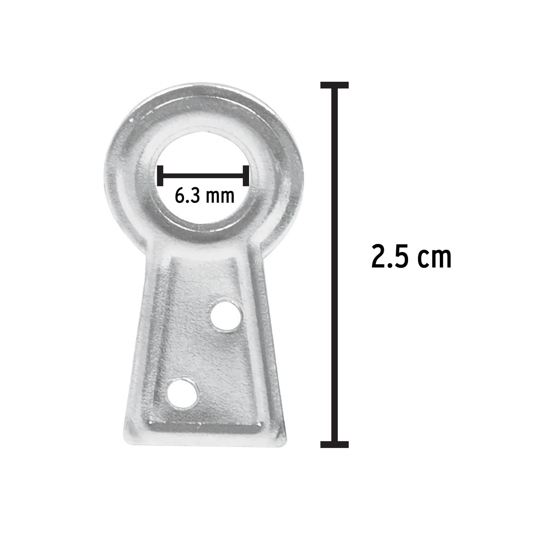 Bolsa con 100 colas de pato #1, 2.5 cm altura, 6.3 mm ojillo