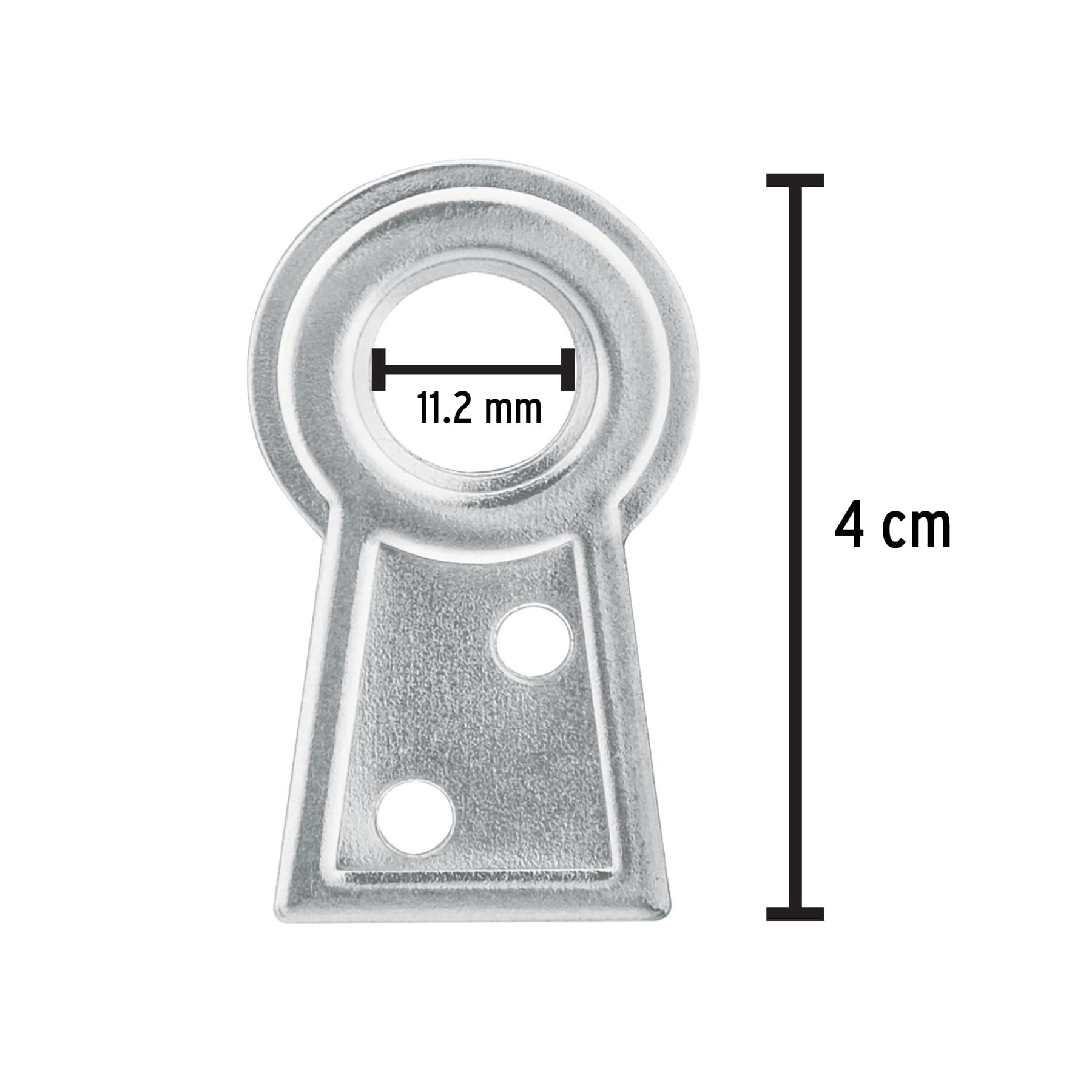 Bolsa con 100 colas de pato #3, 4 cm altura, 11.2 mm ojillo