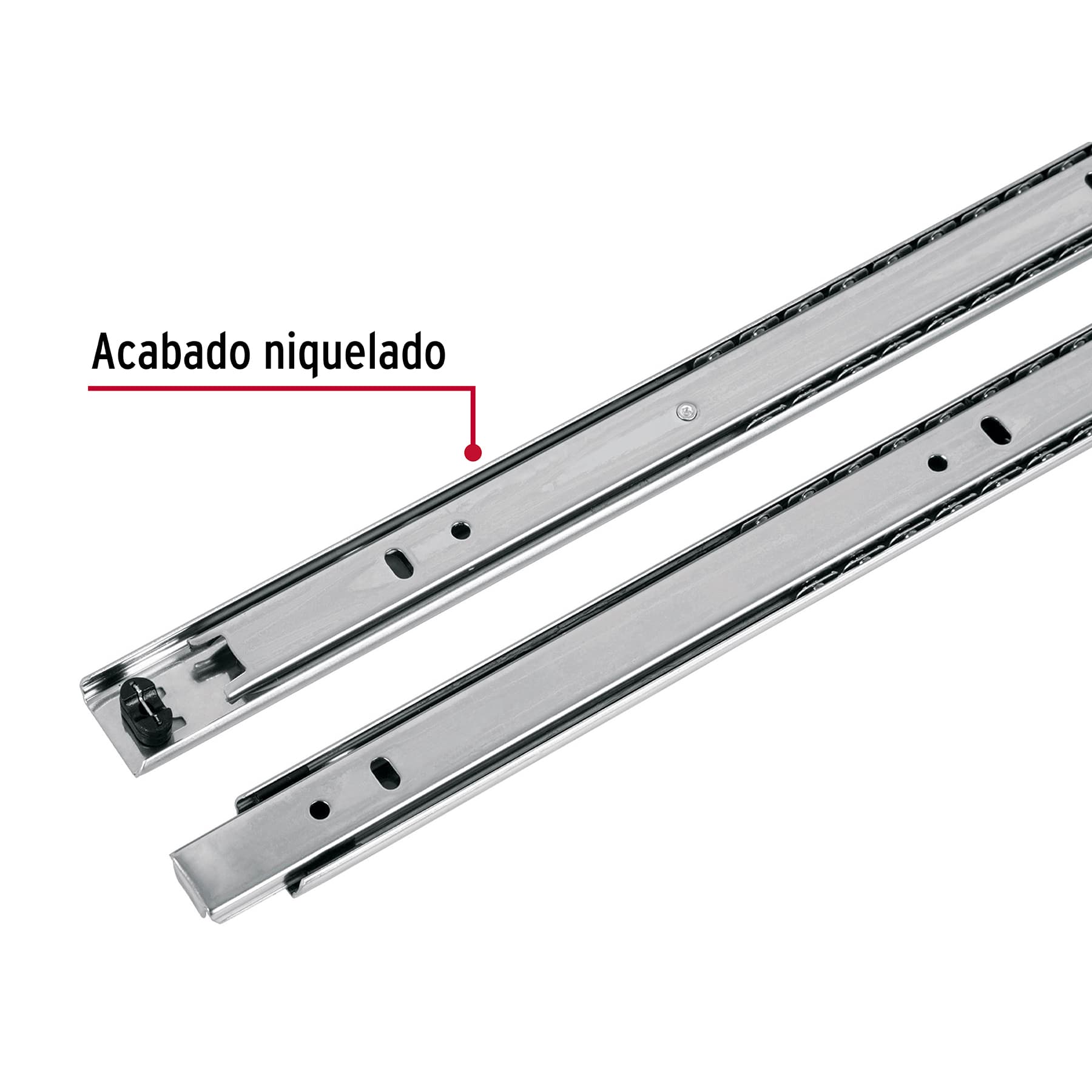 Bolsa con 2 correderas extensión 40 cm para cajón, ancho 2.5 cm