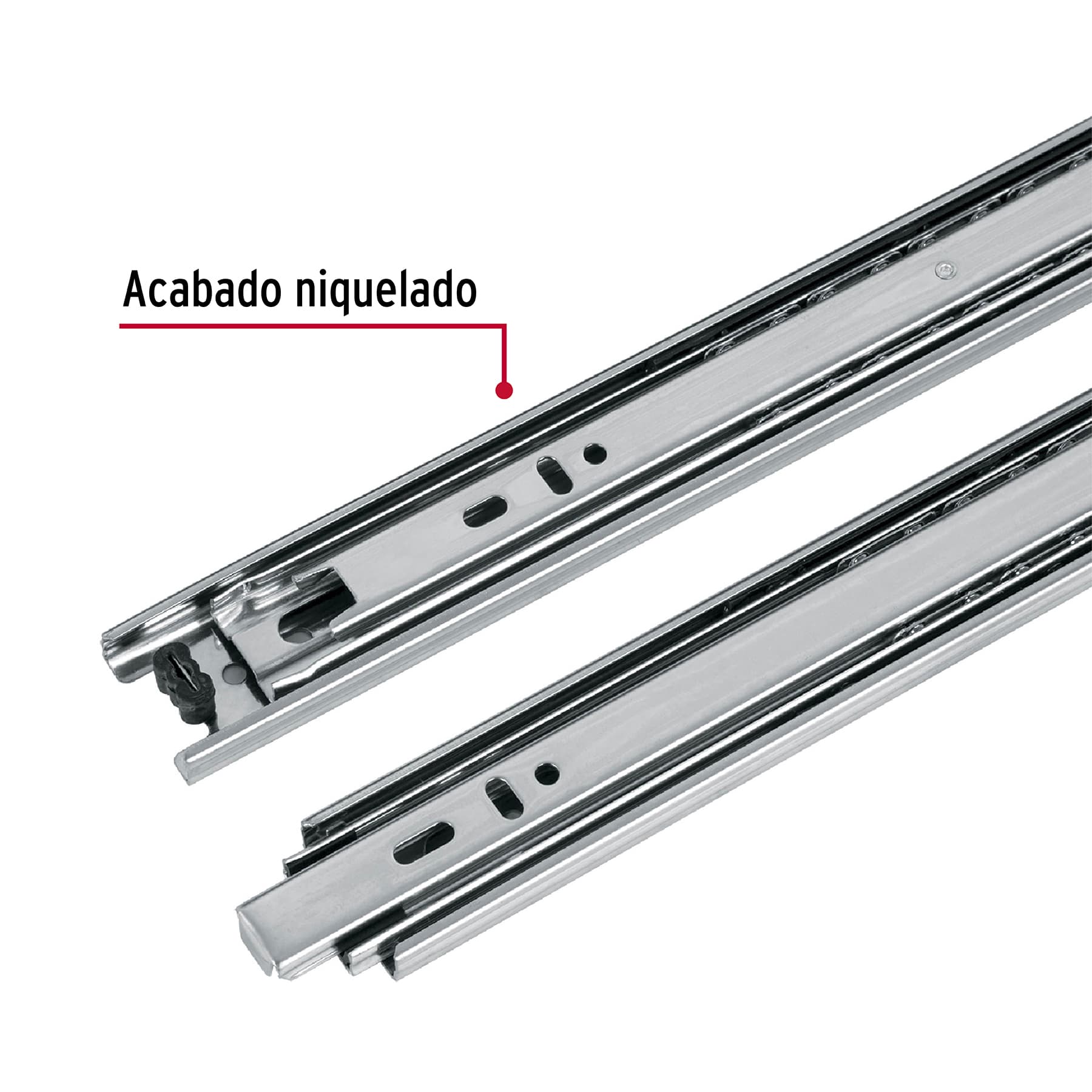 Bolsa con 2 correderas extensión 30 cm para cajón, ancho 3.5 cm
