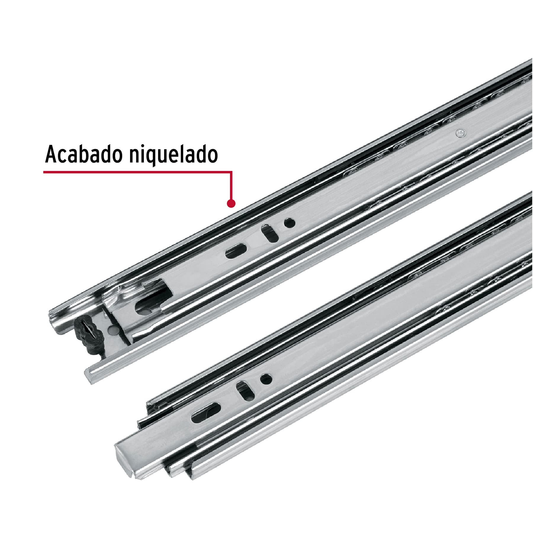 Bolsa con 2 correderas extensión 35 cm para cajón, ancho 3.5 cm