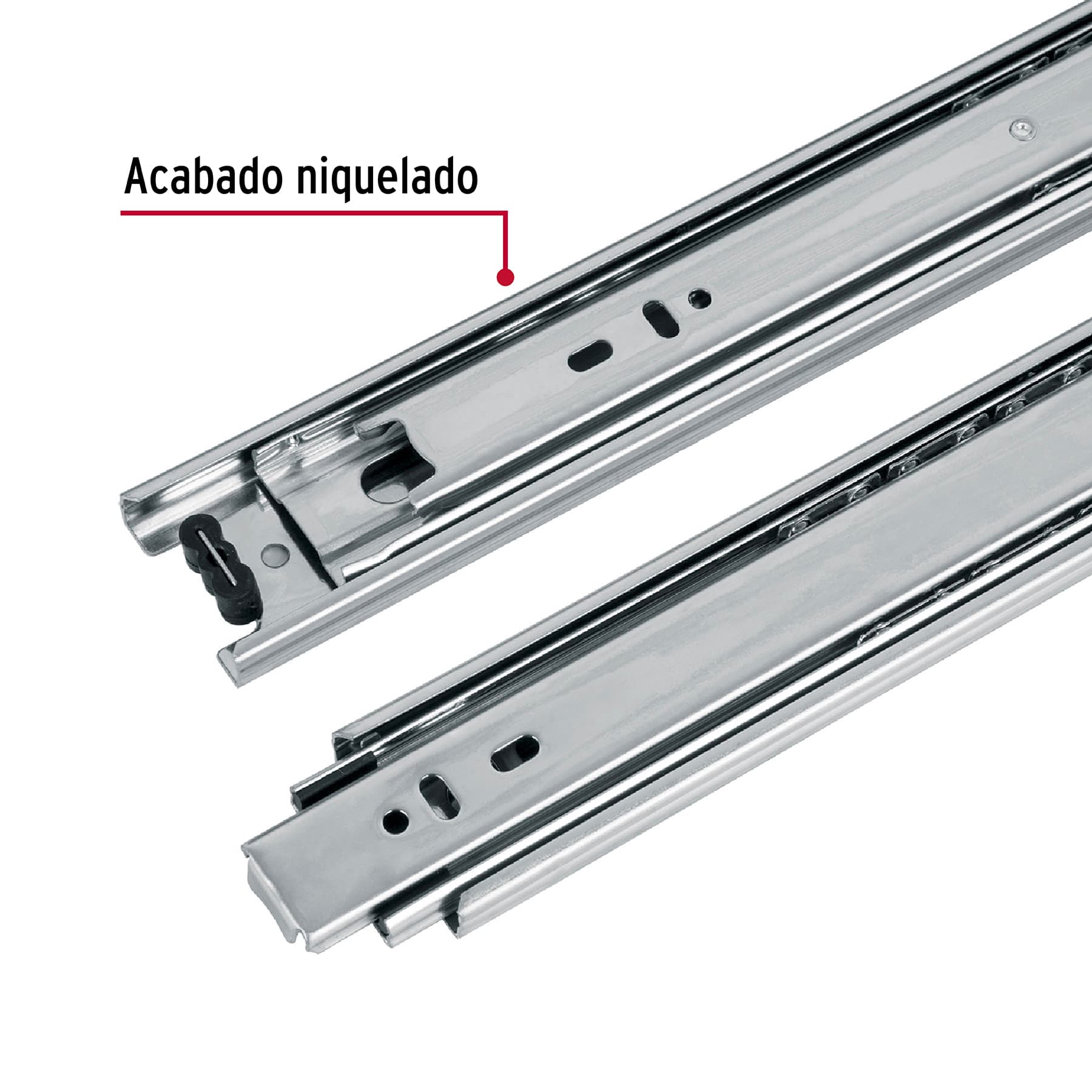 Bolsa con 2 correderas extensión 40 cm para cajón, ancho 4.5 cm