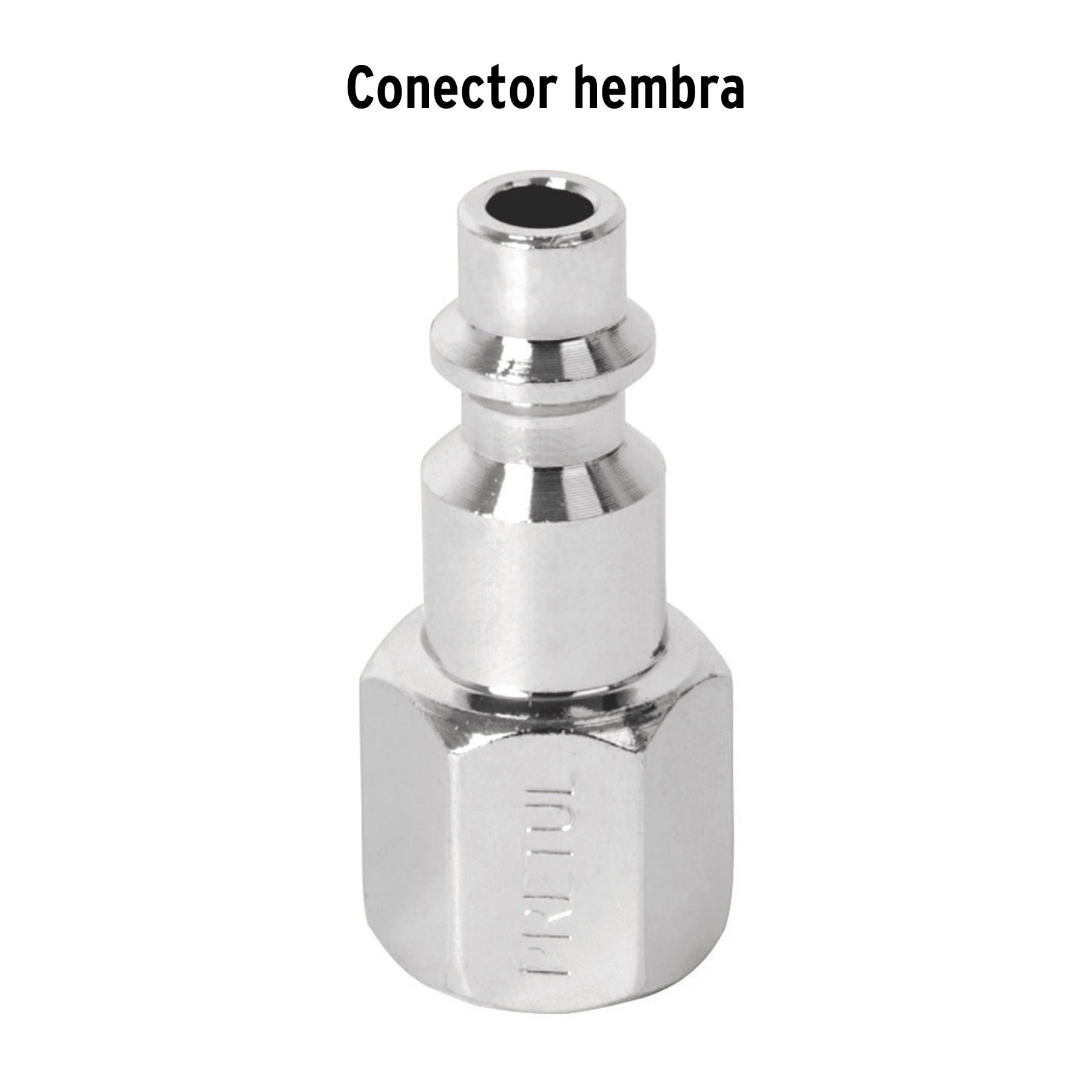 Conector rápido de acero, hembra, cuerda 1/4" NPT, Pretul