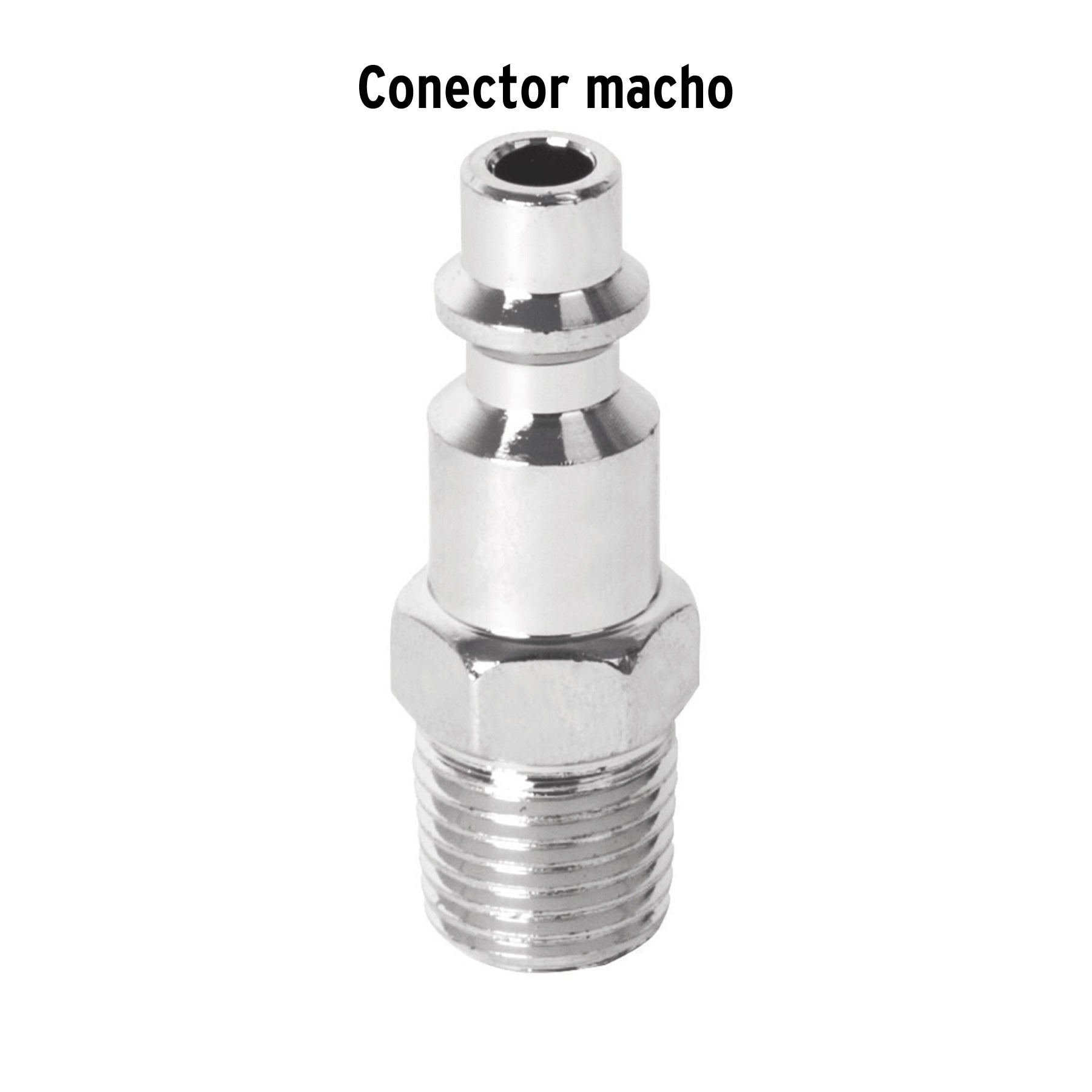 Conector rápido de acero, macho, cuerda 1/4" NPT, Pretul