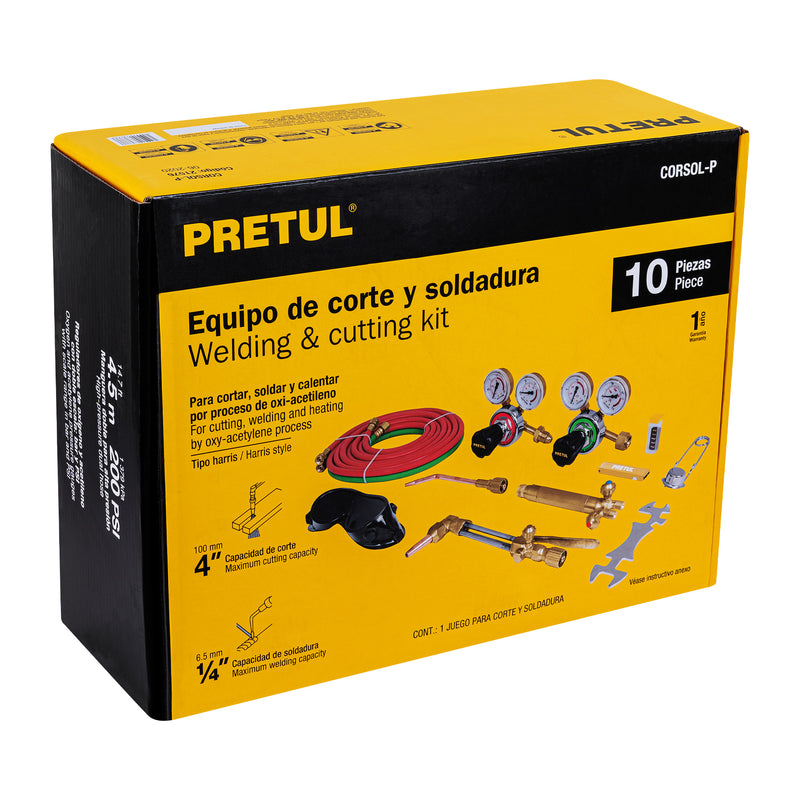 Equipo de corte y soldadura,  Pretul