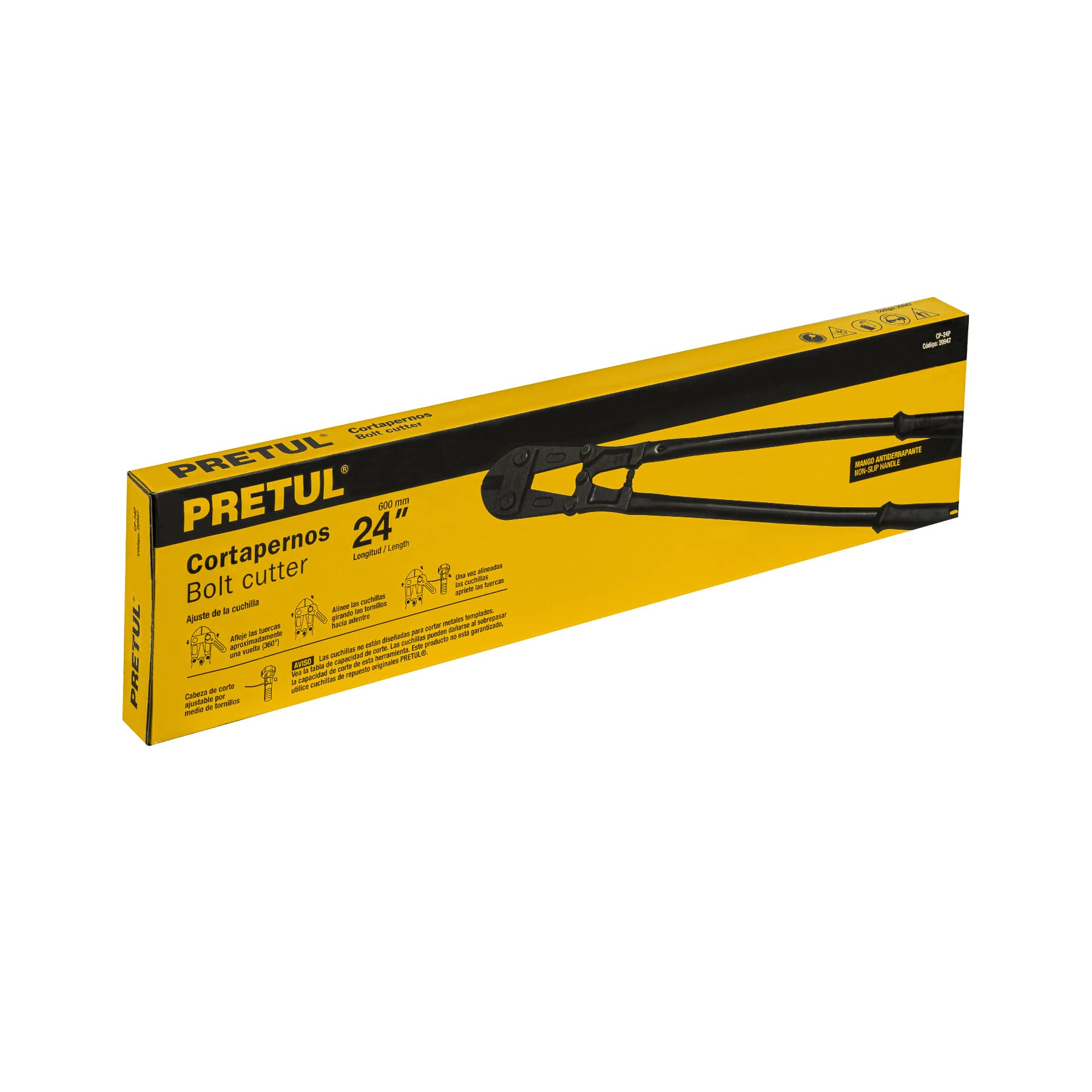 Cortapernos 24", mango tubular, Pretul