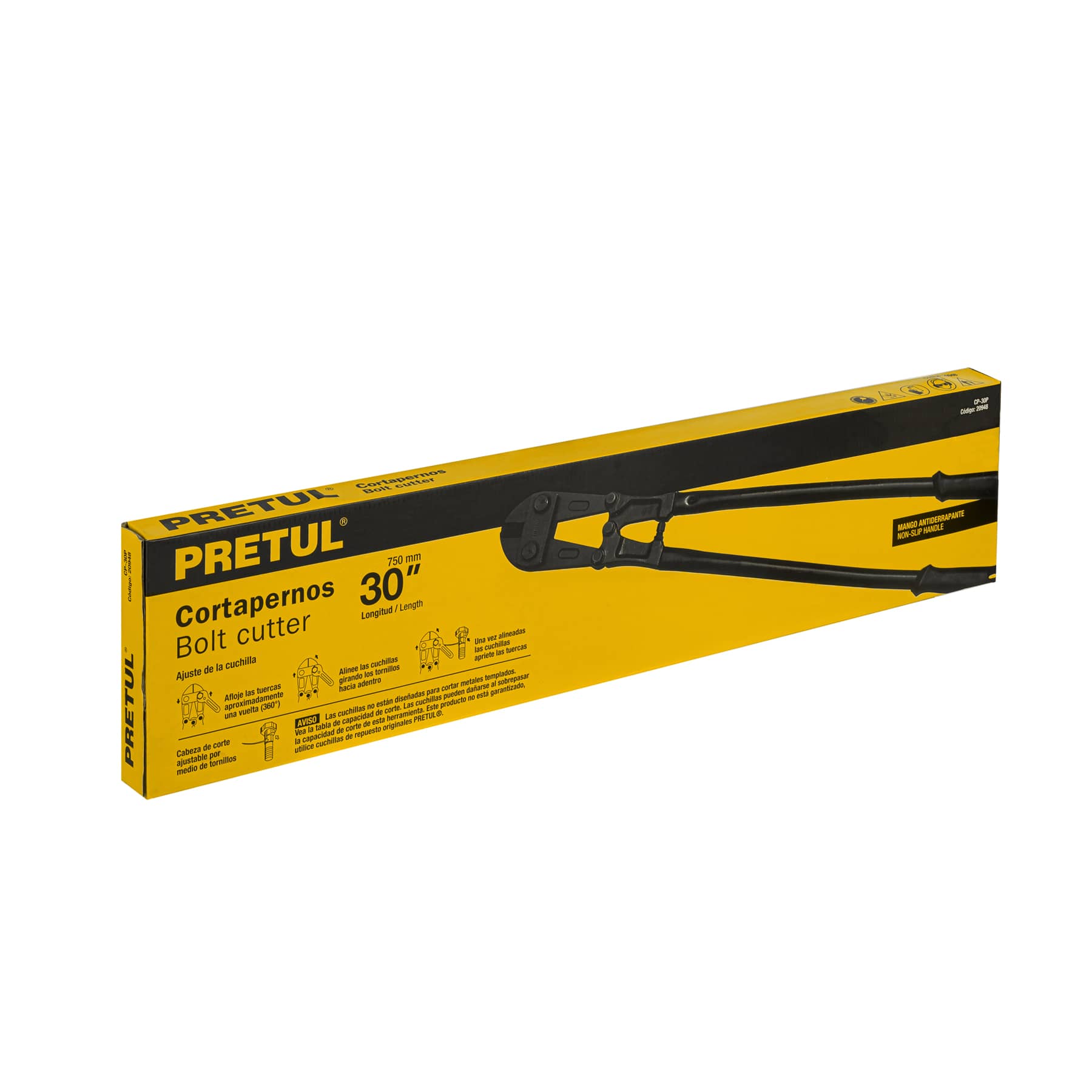 Cortapernos 30", mango tubular, Pretul