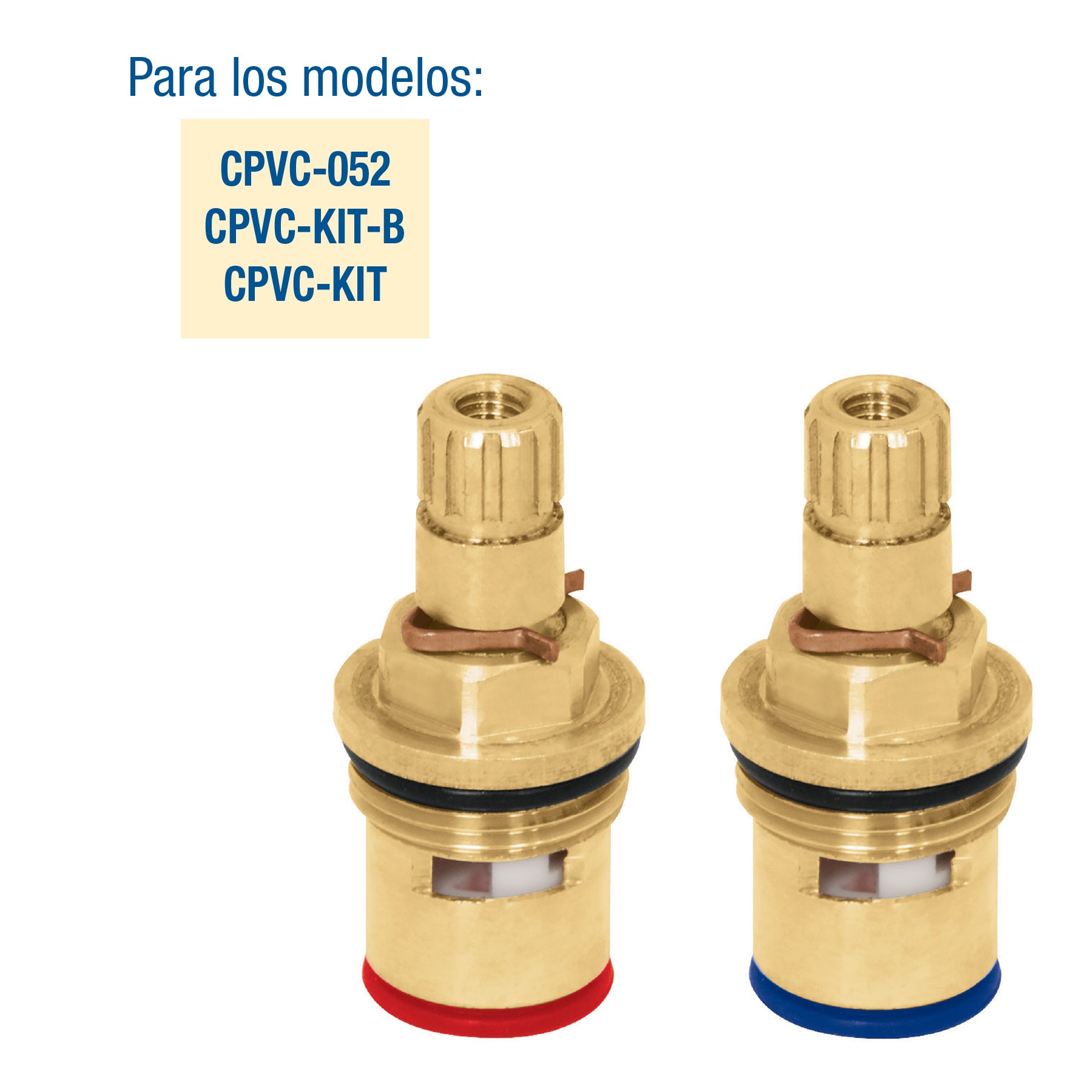 Bolsa con 2 cartuchos cerámicos para llaves de empotrar de CPVC