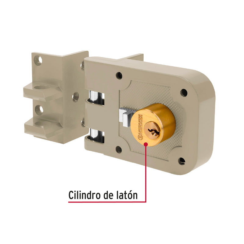 Cerradura sobreponer,  puerta corrediza,  clásica,  izquierda