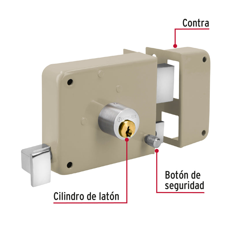 Cerradura sobreponer der instala-fácil,  tradicional,  blíster
