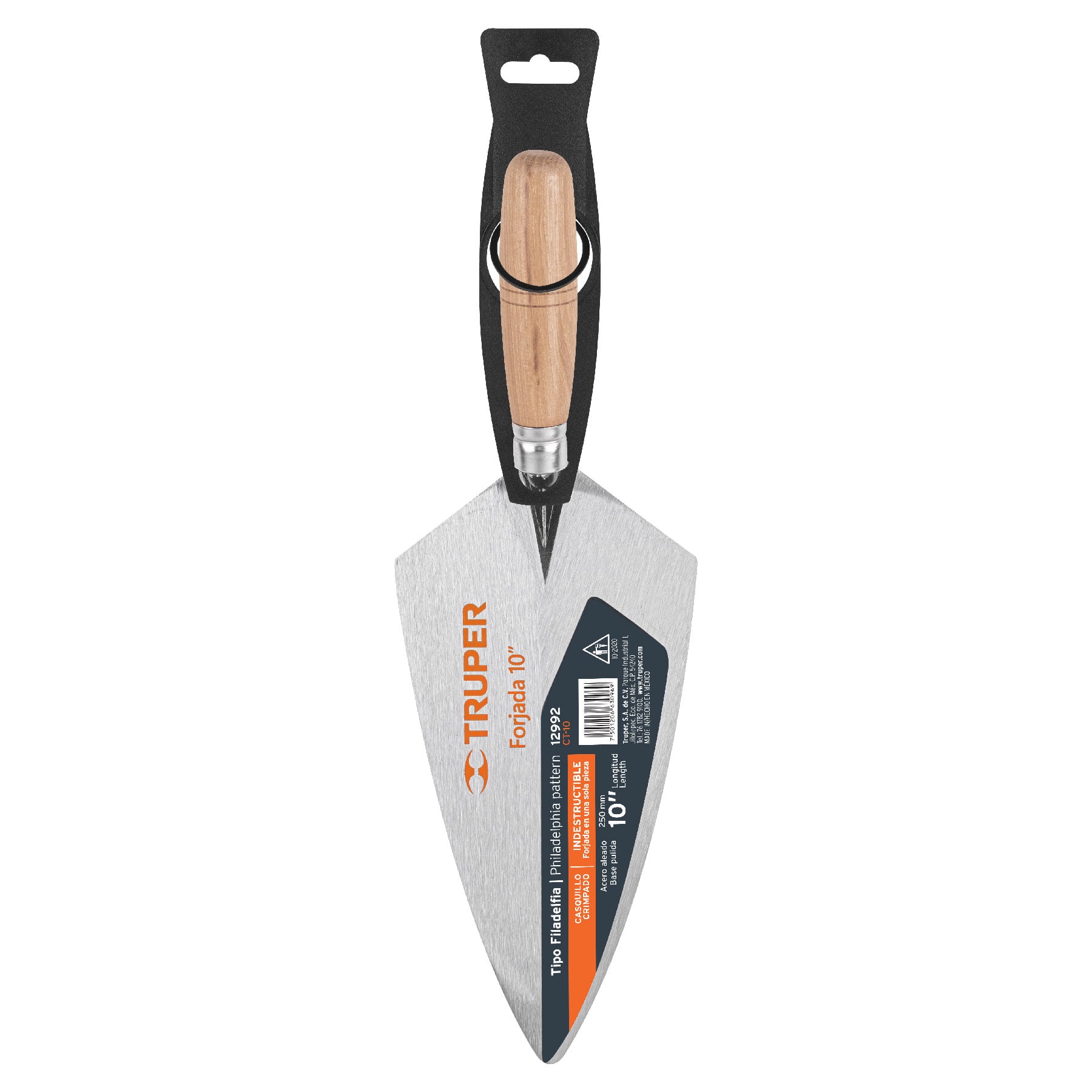 Cuchara para albañil 10" forjada tipo Filadelfia, Truper