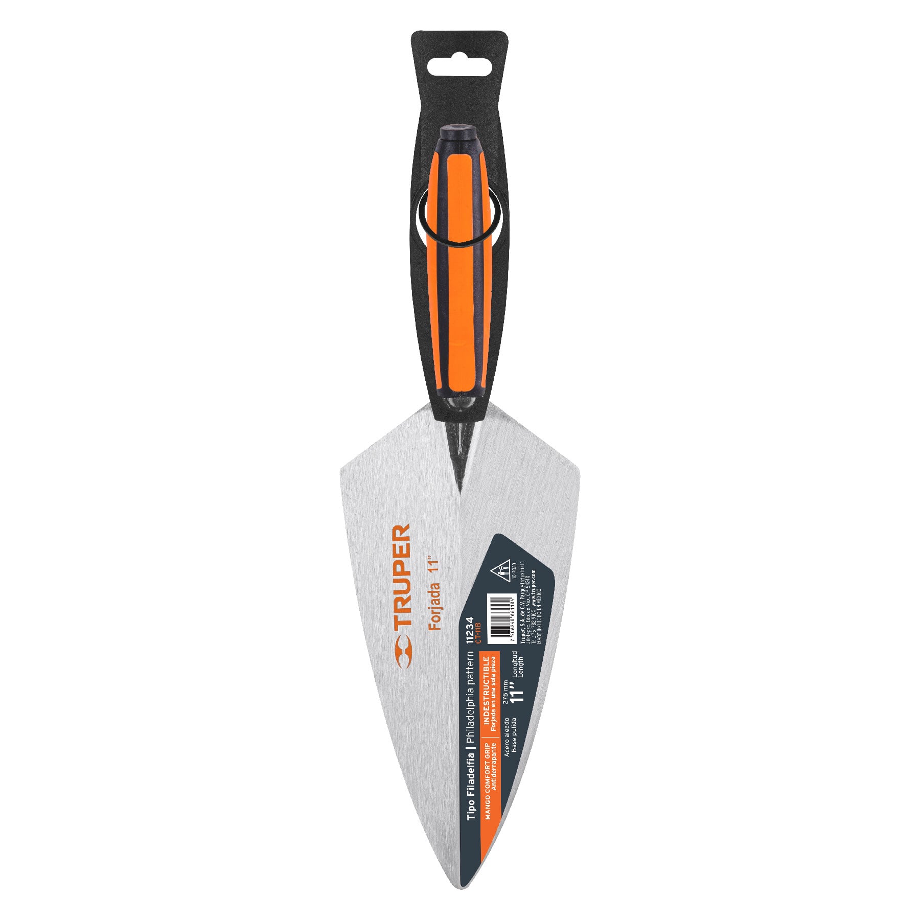 Cuchara para albañil 11" forjada tipo Filadelfia, mango Comfort