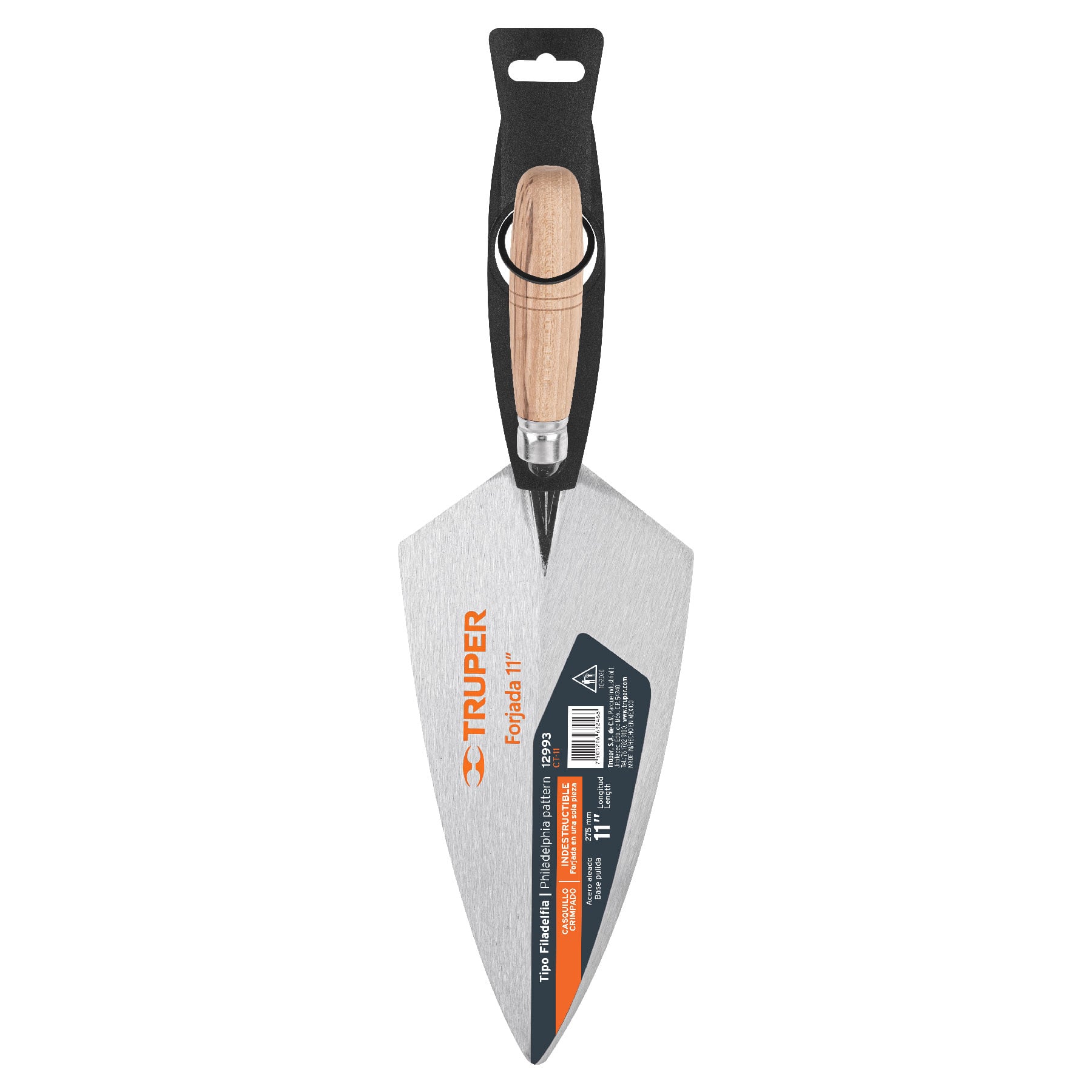 Cuchara para albañil 11" forjada tipo Filadelfia, Truper