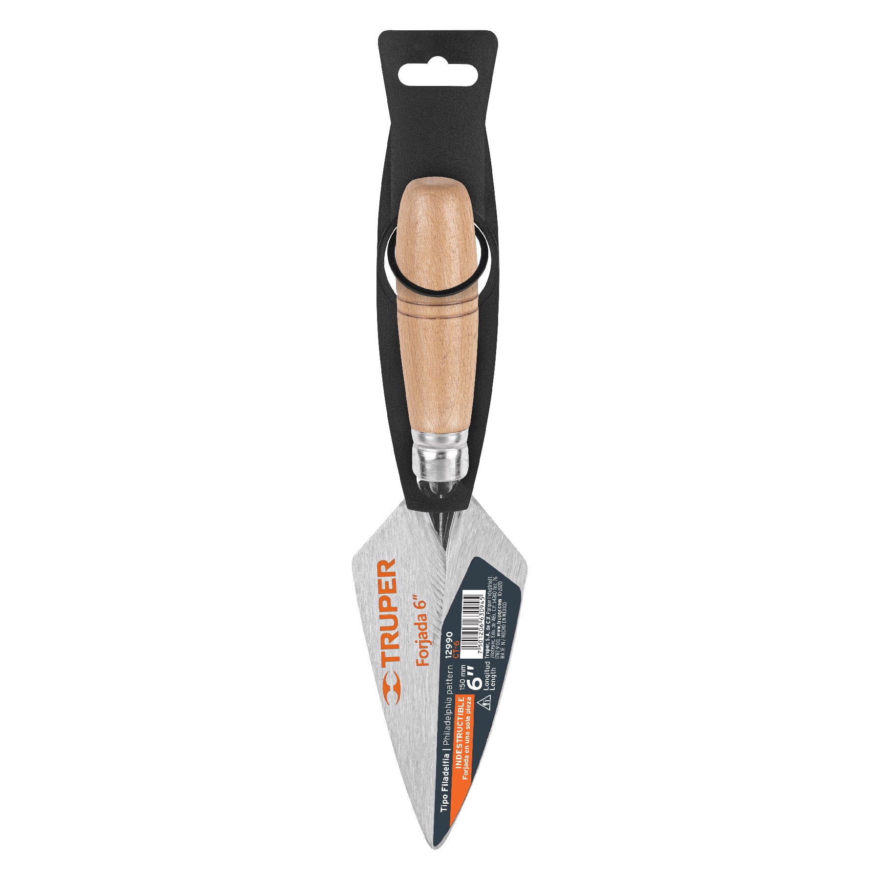 Cuchara para albañil 6" forjada tipo Filadelfia, Truper